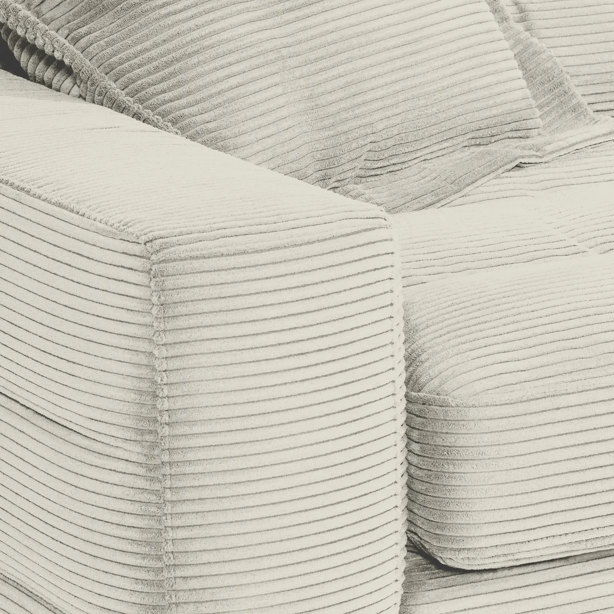 Twain Chaise Corner Sofa Left - Grey, Fabric