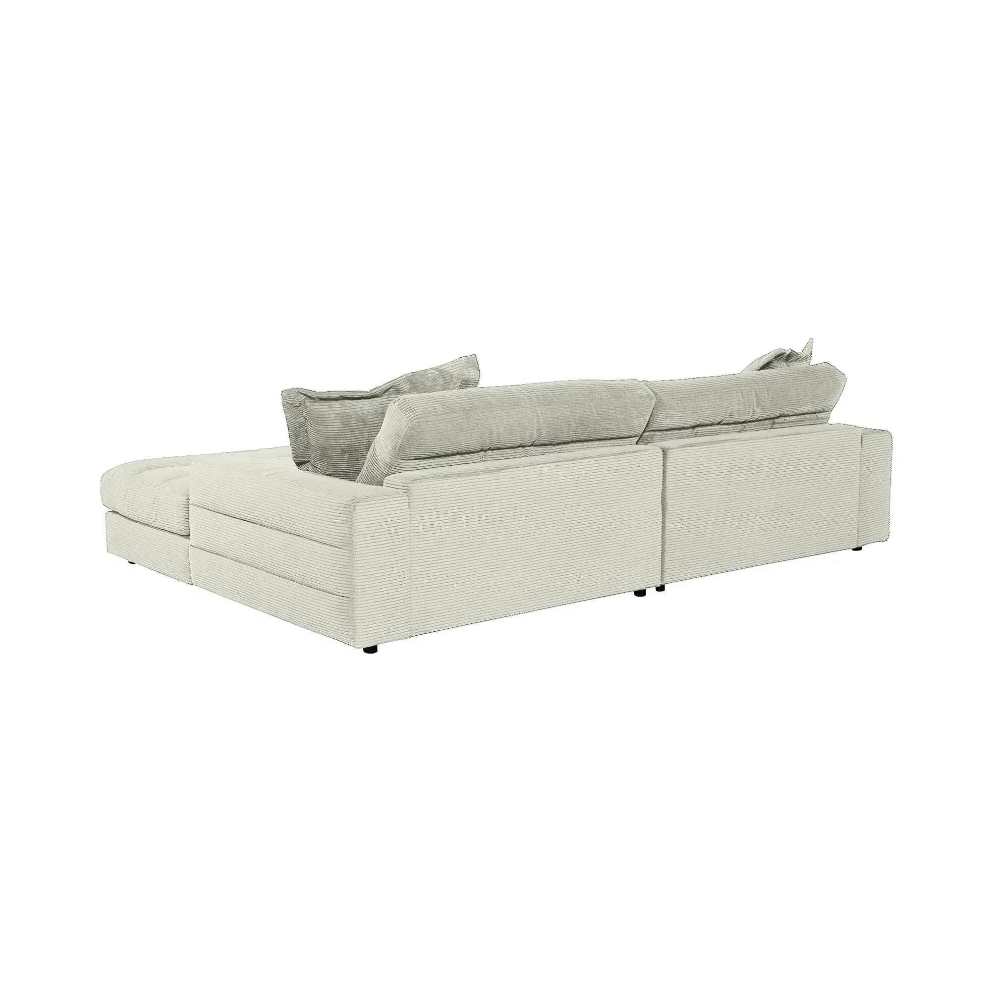 Twain Chaise Corner Sofa Left - Grey, Fabric