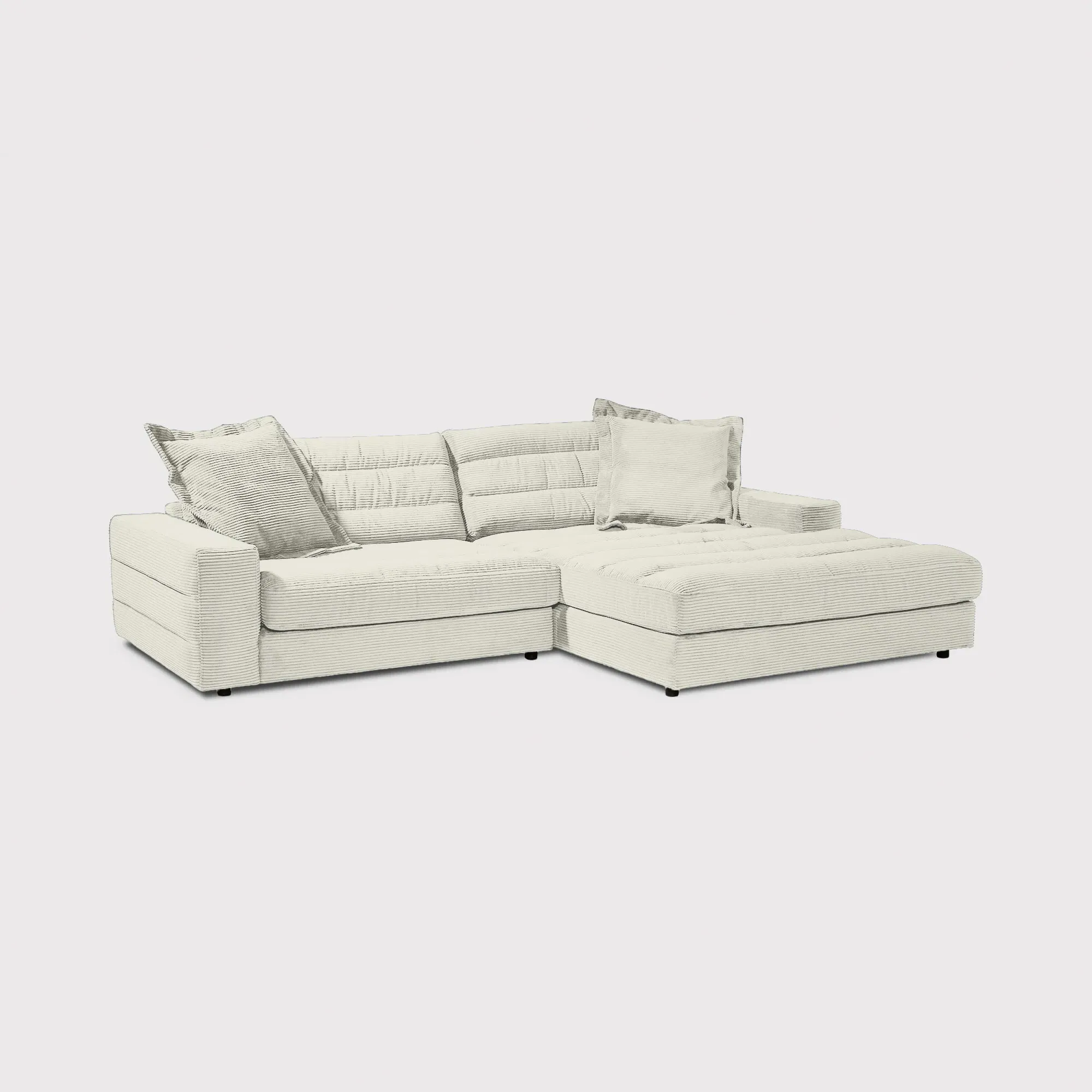 Twain Chaise Corner Sofa Left - Grey, Fabric