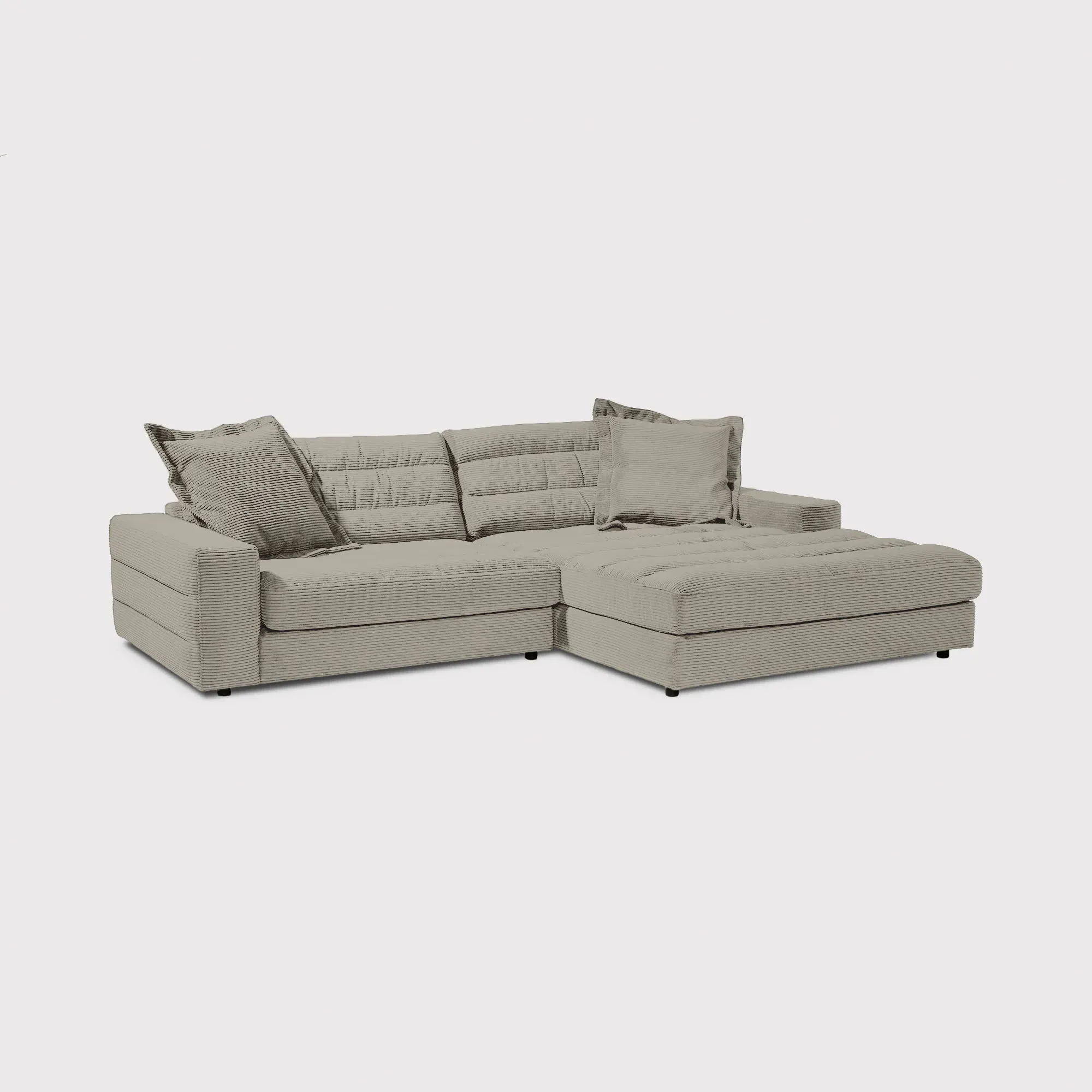 Twain Chaise Corner Sofa Left - Grey, Fabric