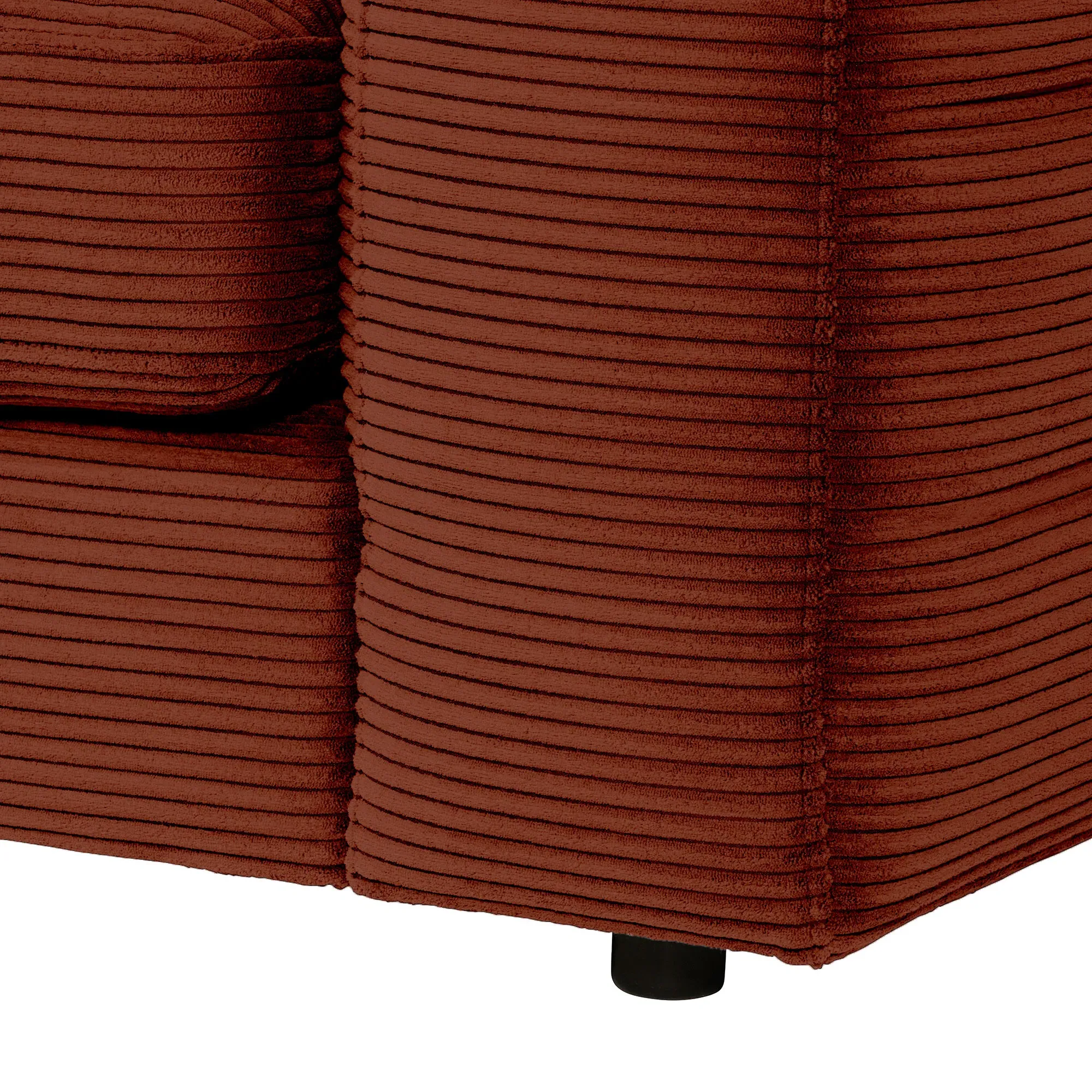 Twain Chaise Corner Sofa Right - Red, Fabric