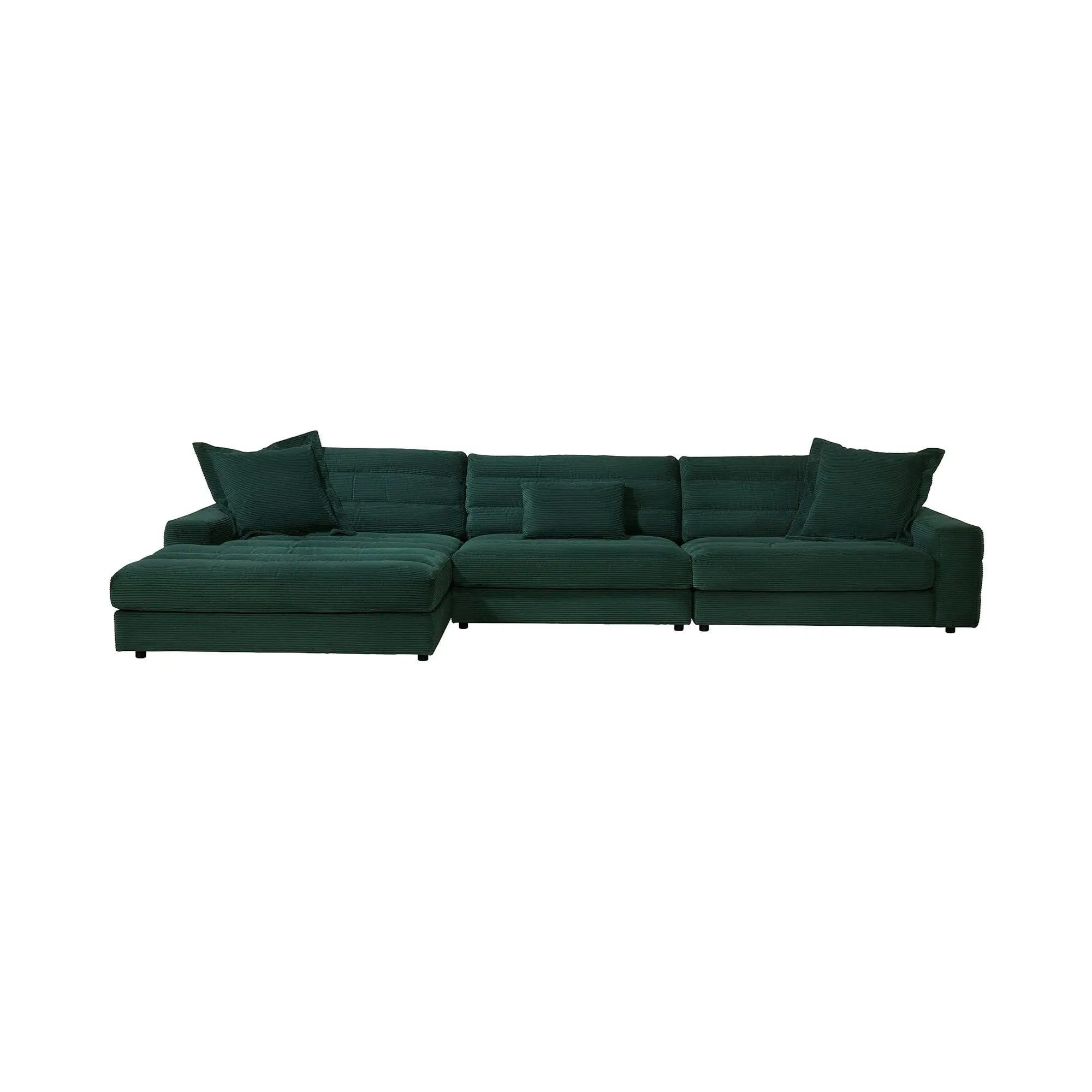 Twain Large Chaise Corner Sofa Right with Scatters - Fabric