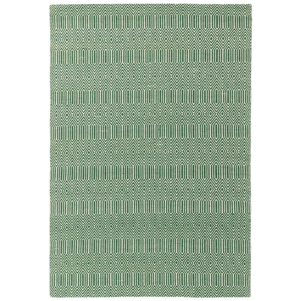 Twine Square Rug - Green, Cotton Blend