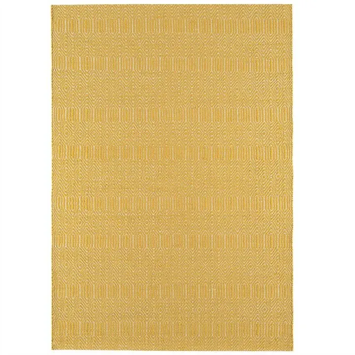 Twine Square Rug - Mustard, Cotton Blend