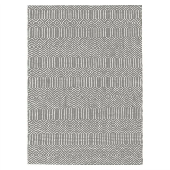 Twine Square Rug - Silver, Cotton Blend