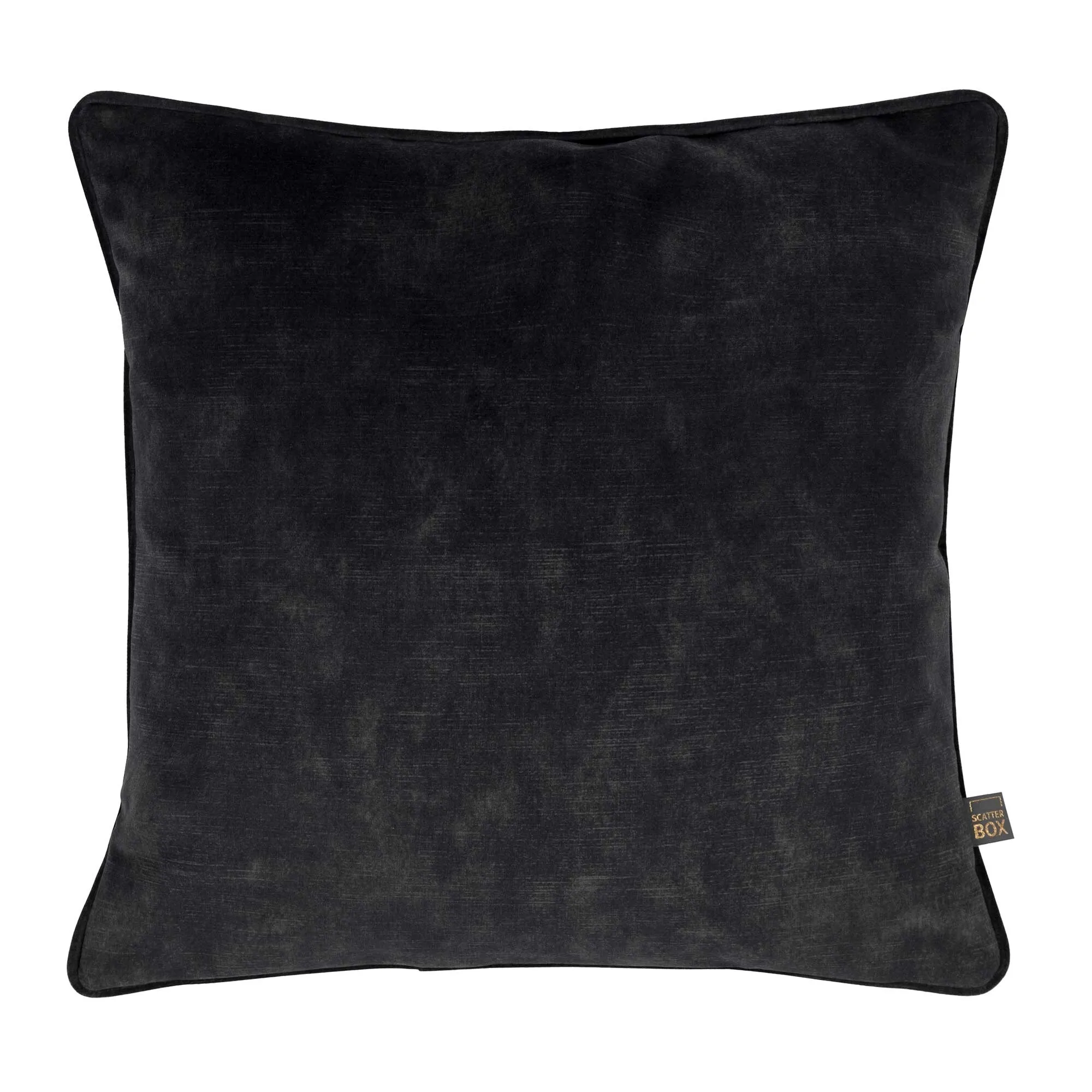 Two Tone Square Cushion - Cream & Charcoal, Polyester
