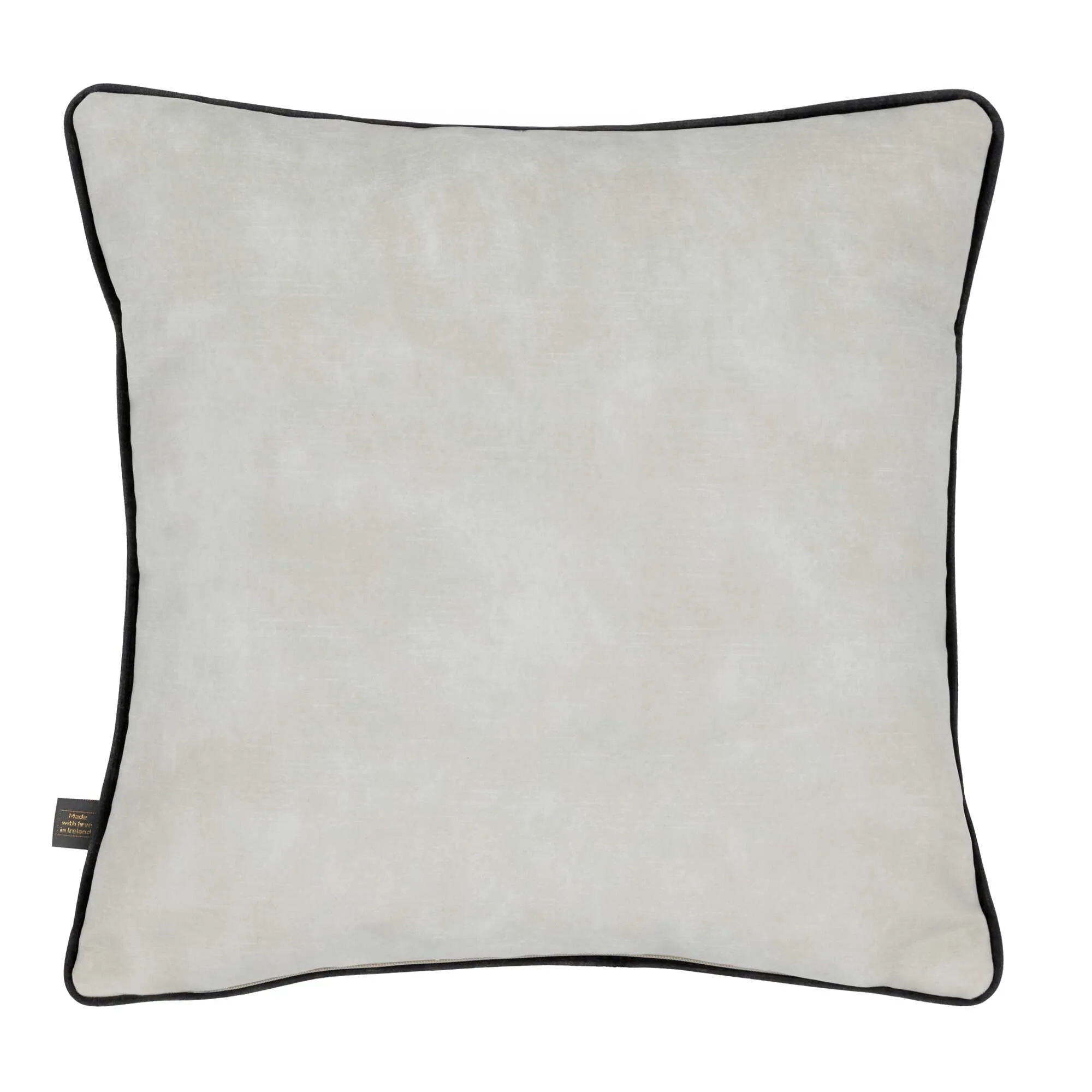 Two Tone Square Cushion - Cream & Charcoal, Polyester image