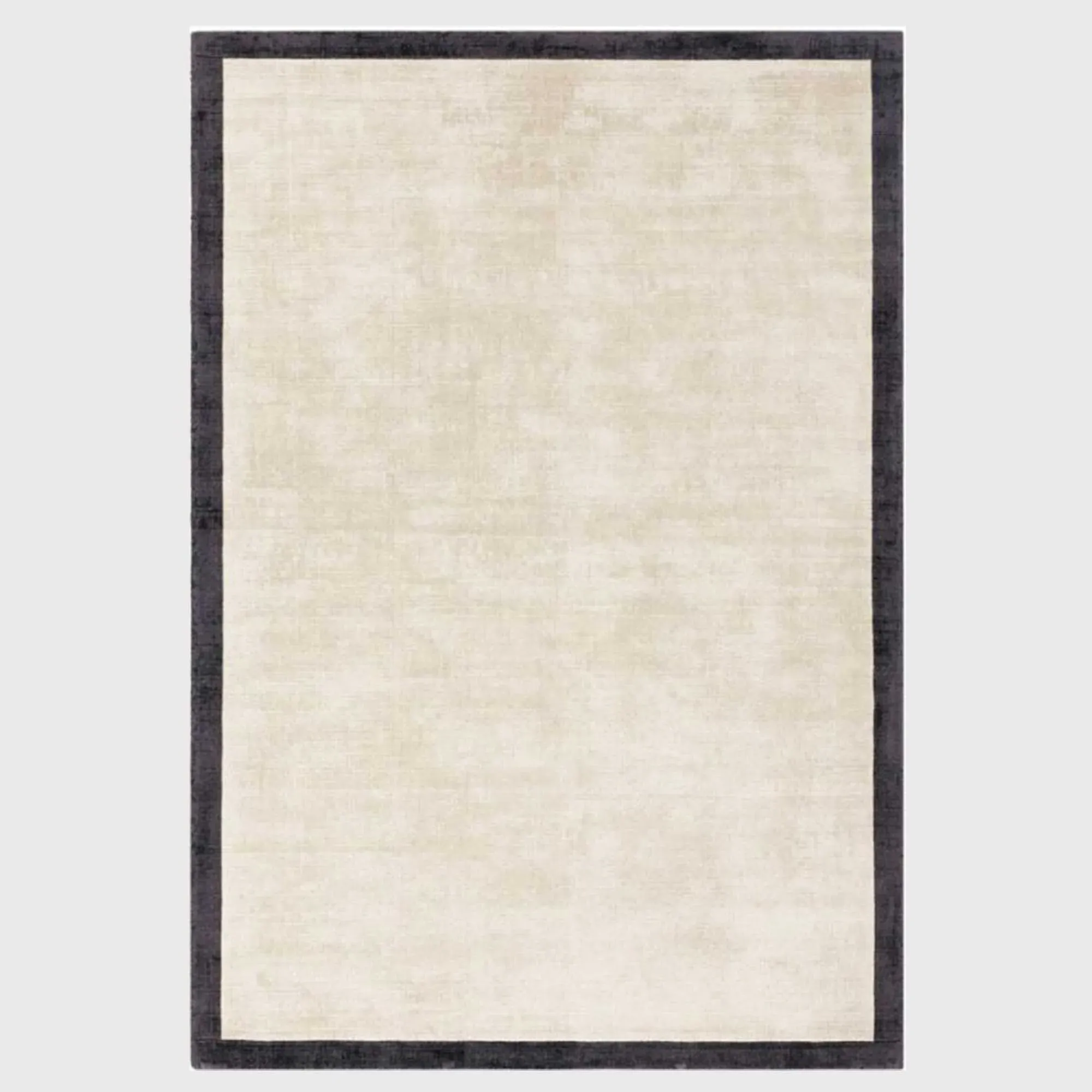 Tyde Border Square Rug - Putty/Charcoal, Viscose