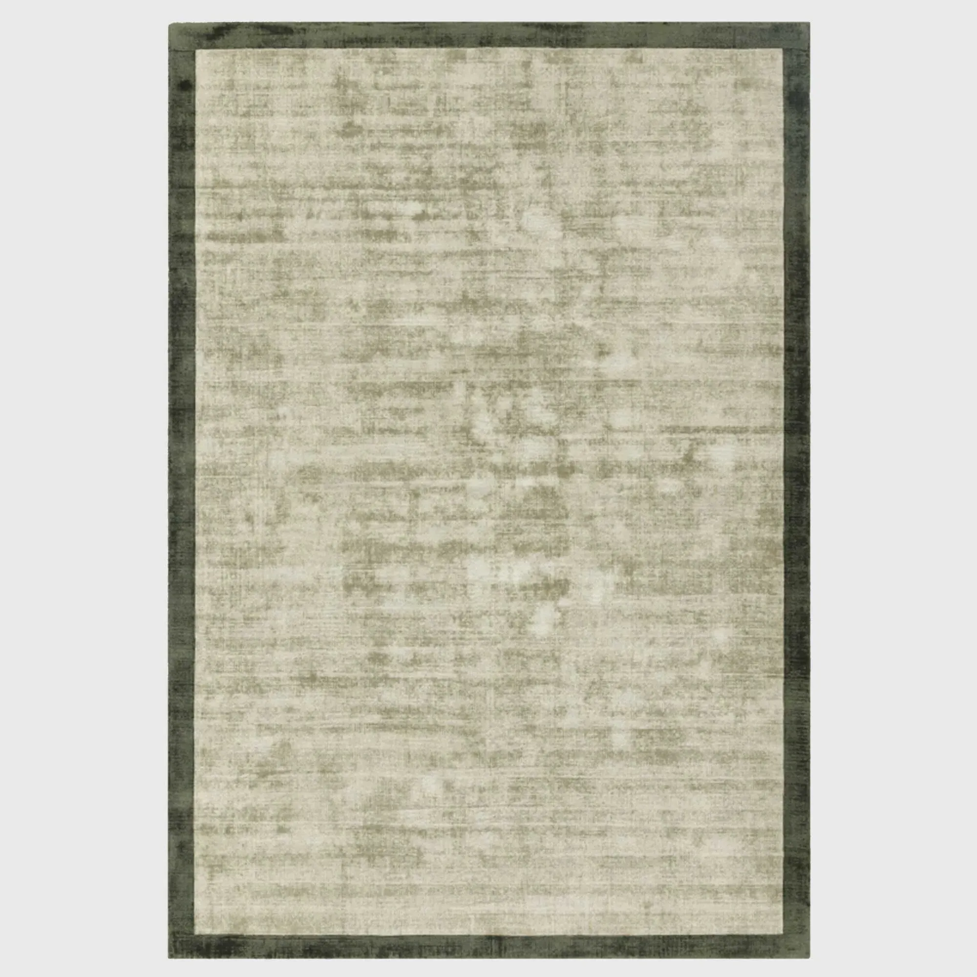 Tyde Border Square Rug - Sage, Viscose