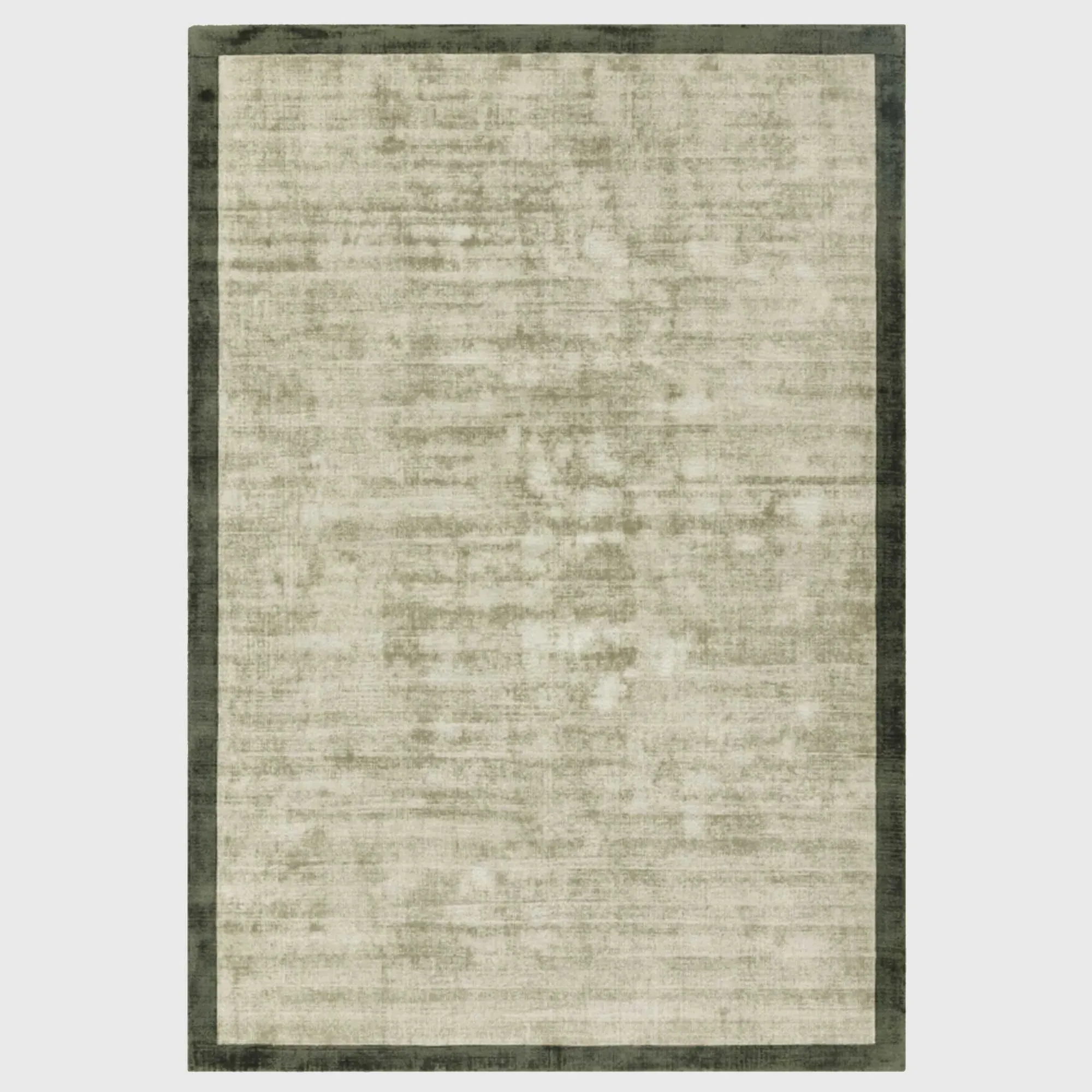 Tyde Border Square Rug - Sage, Viscose