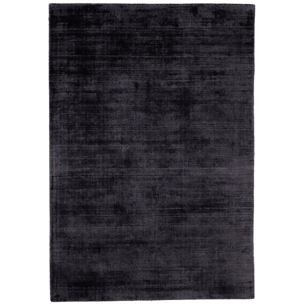 Tyde Navy Square Rug - Navy, Viscose