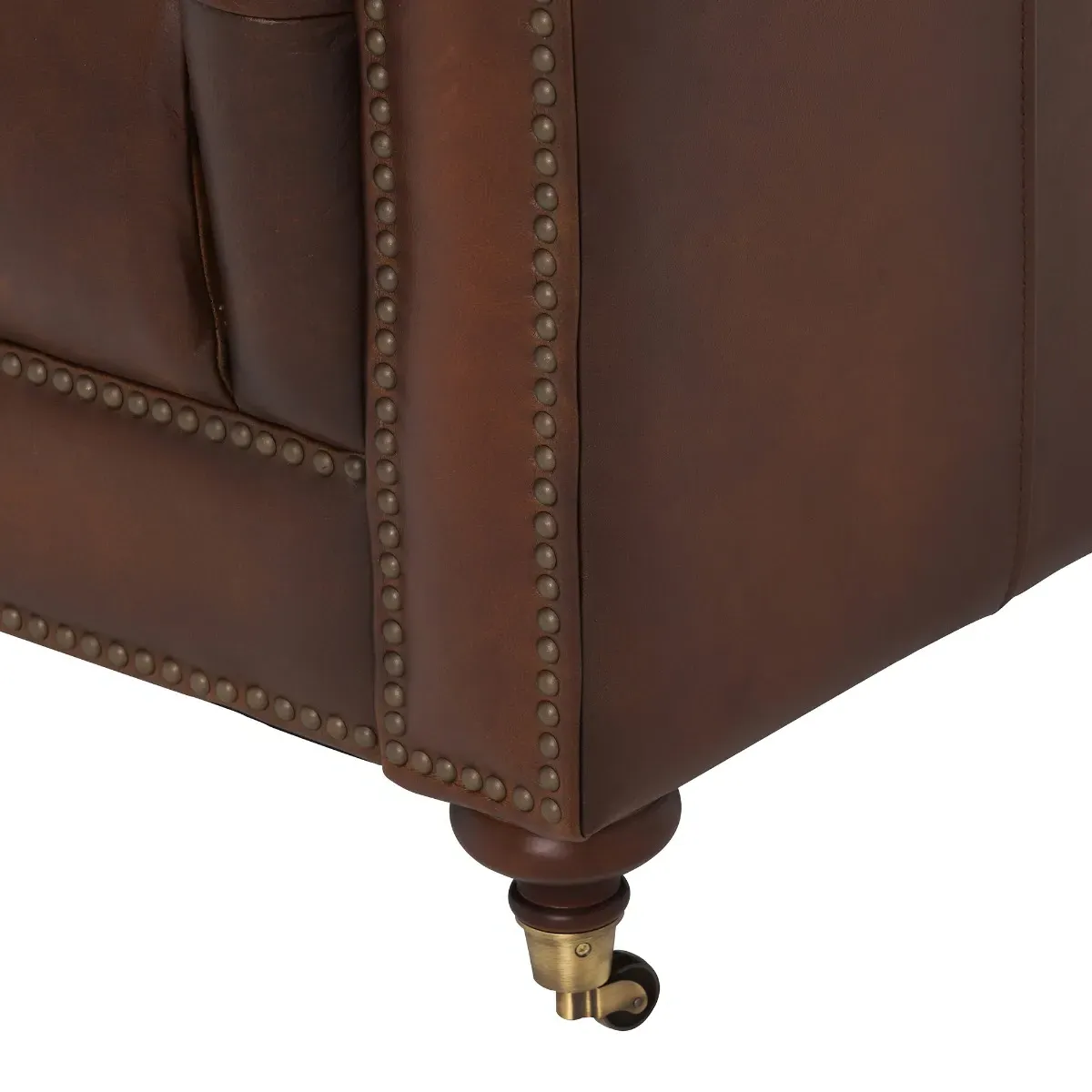 Ullswater 2-Seater Chesterfield Sofa - Brown, Leather