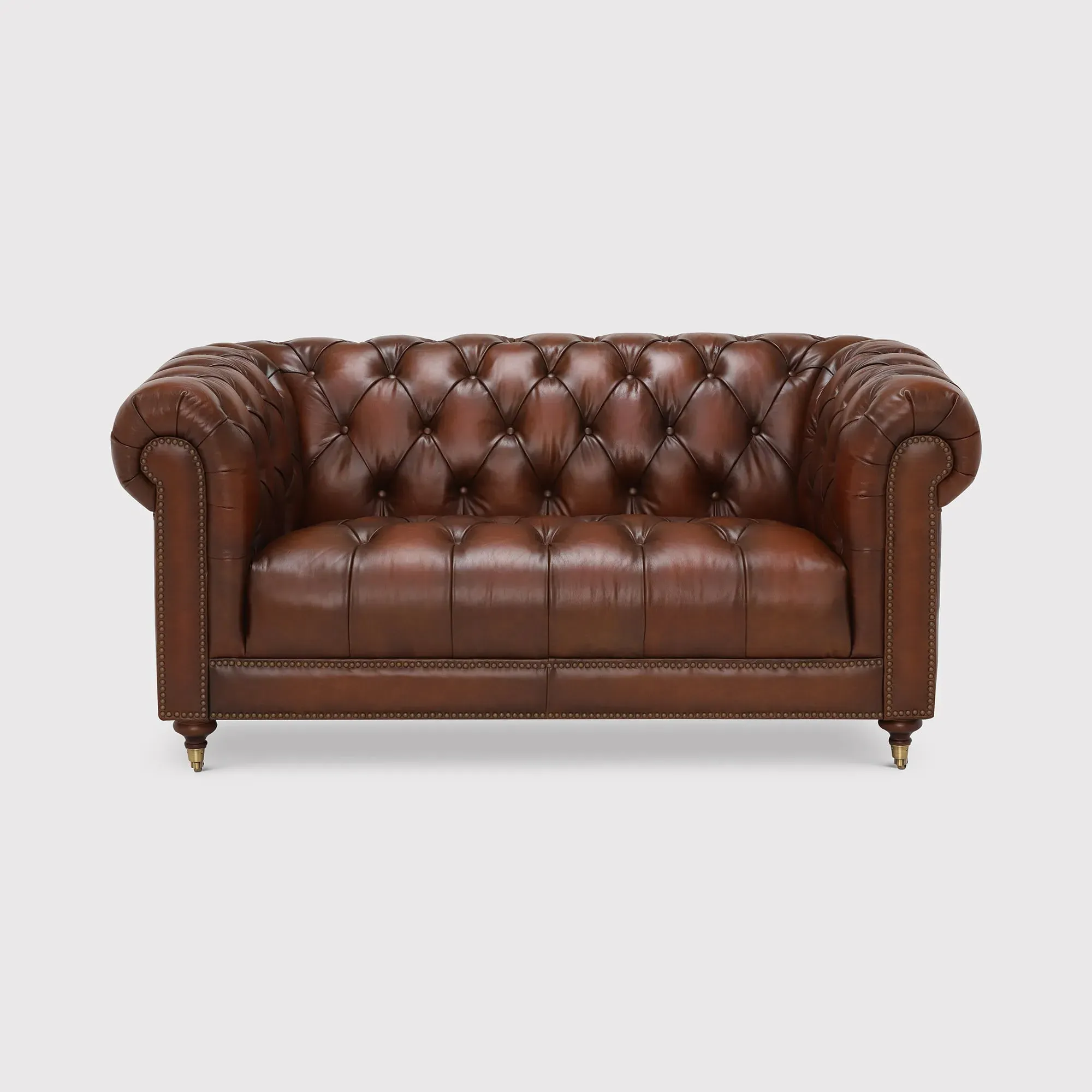 Ullswater 2-Seater Chesterfield Sofa - Brown, Leather