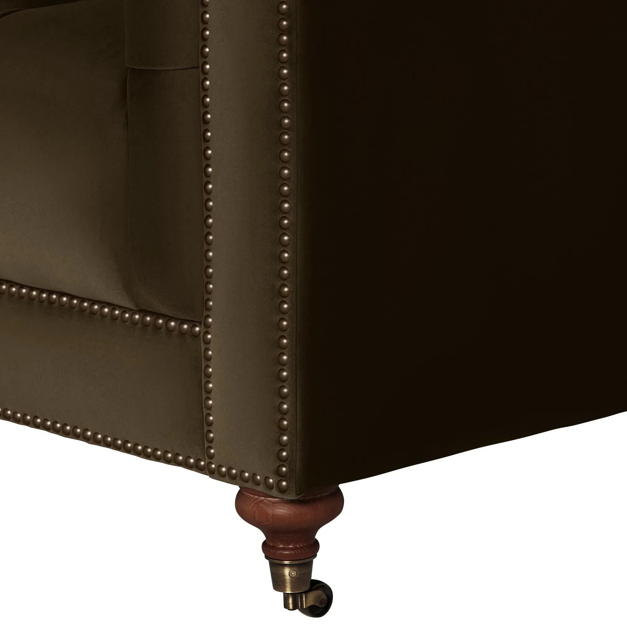 Ullswater 2-Seater Chesterfield Sofa - Green, Velvet