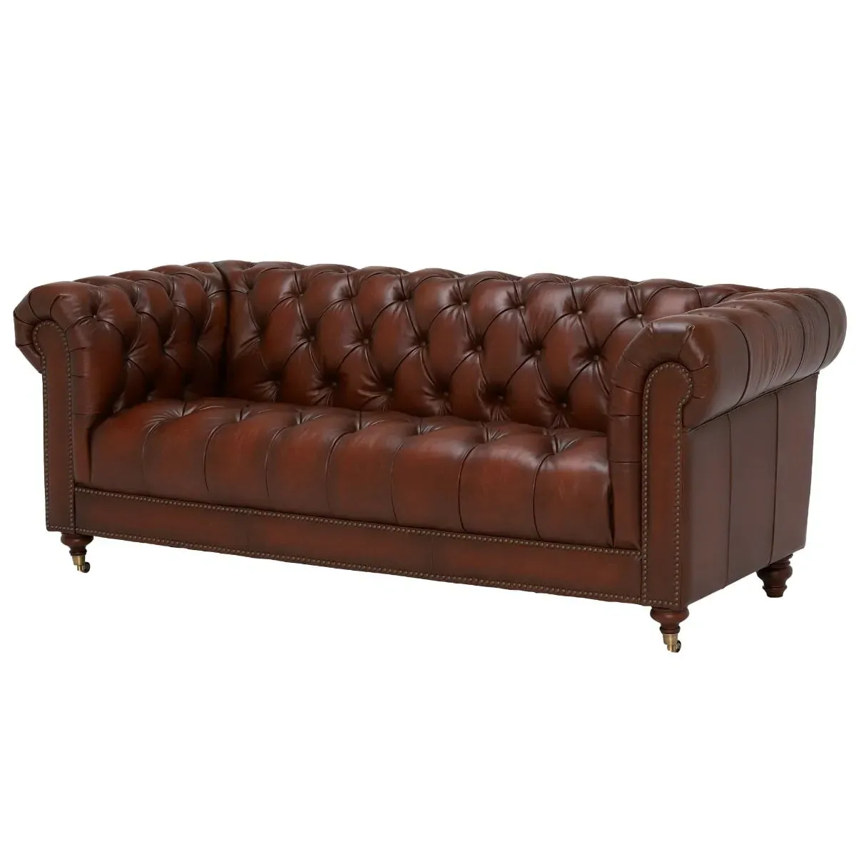 Ullswater 3-Seater Chesterfield Sofa - Brown, Leather