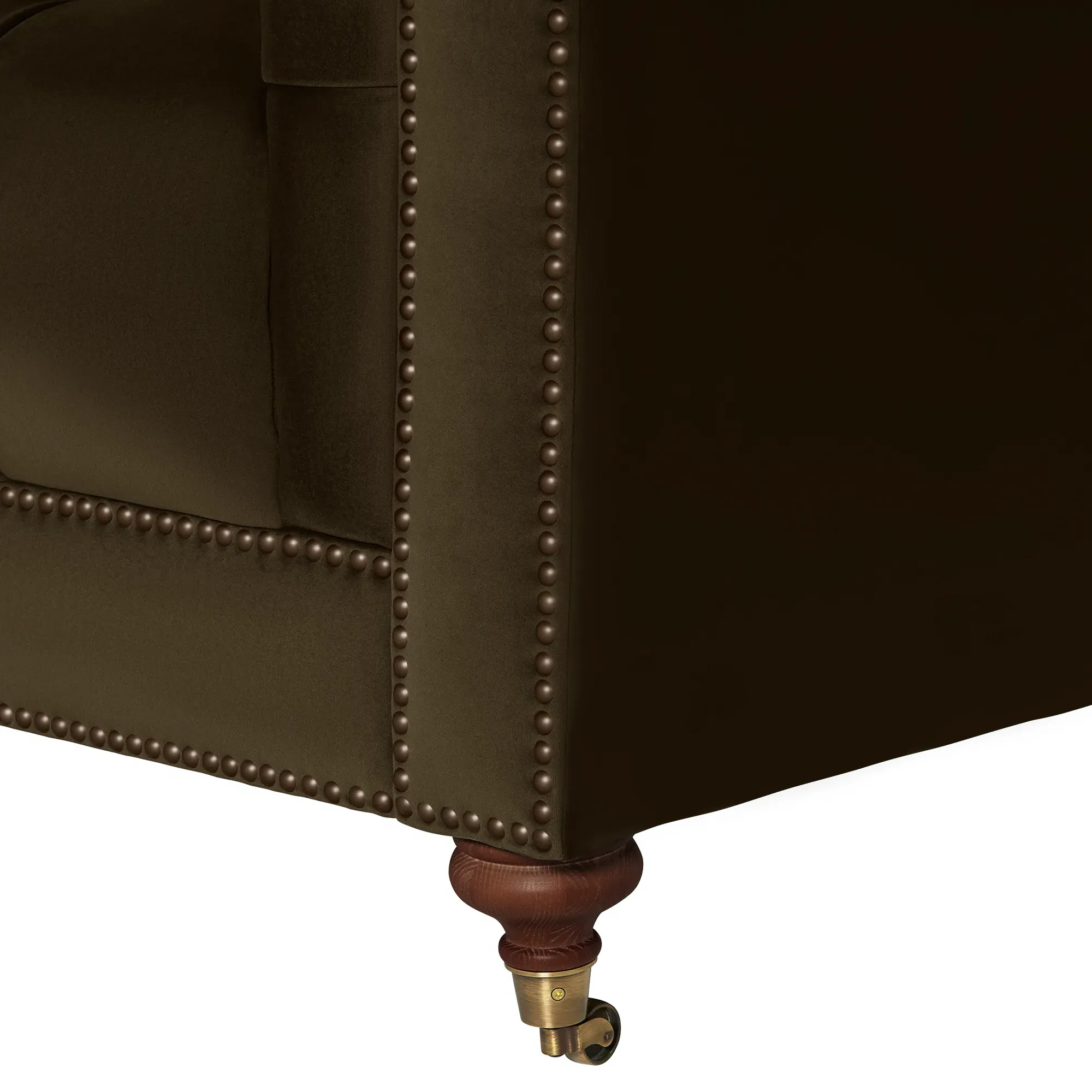 Ullswater 4-Seater Chesterfield Sofa - Green, Velvet