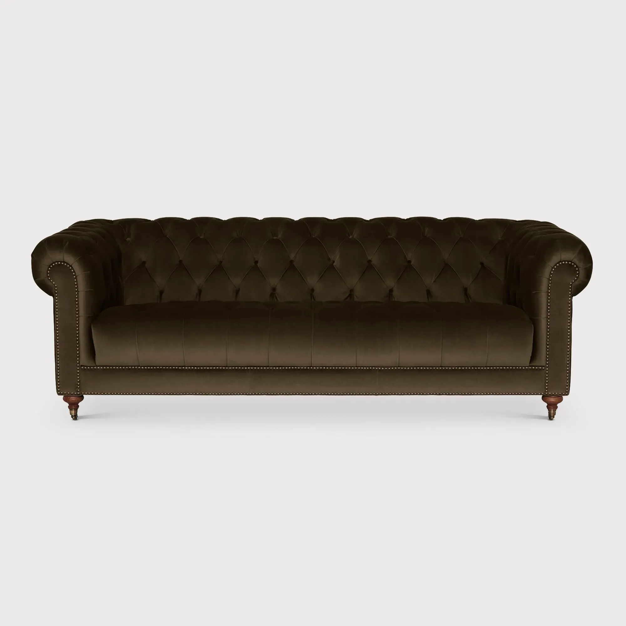 Ullswater 4-Seater Chesterfield Sofa - Green, Velvet image