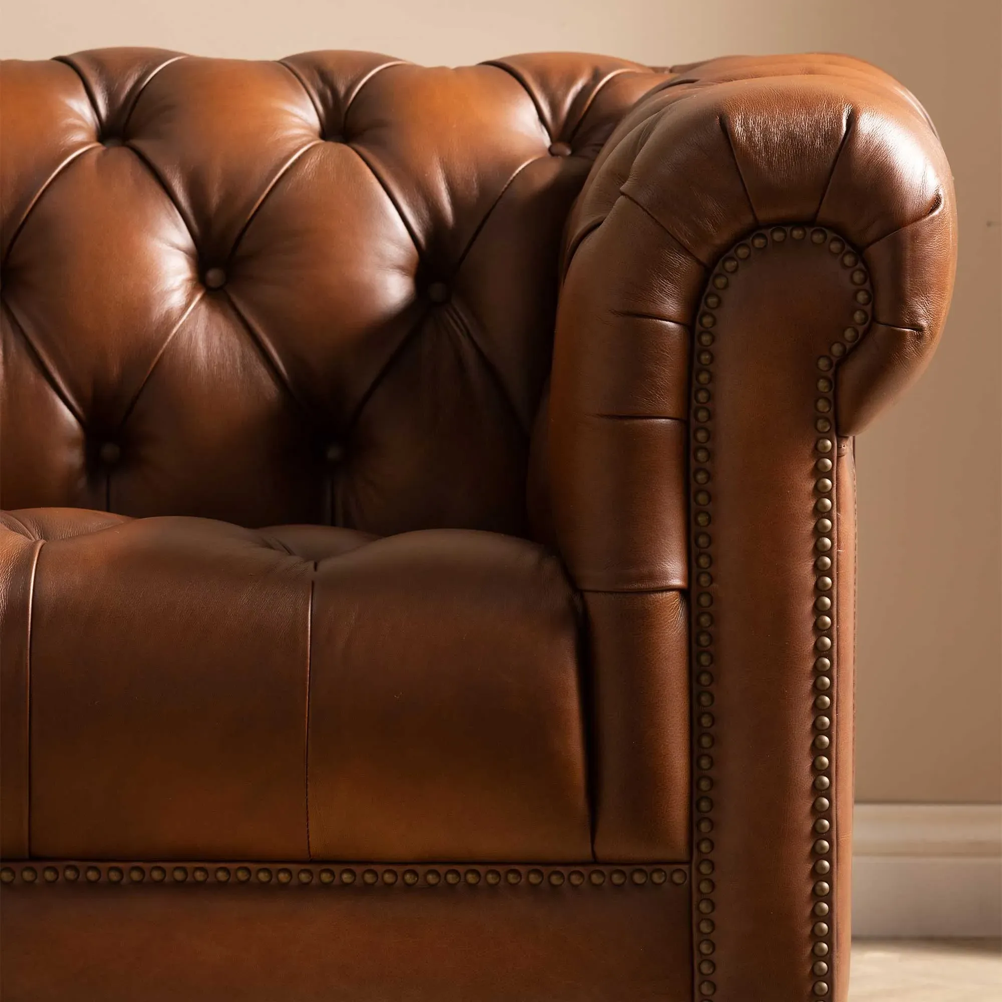 Ullswater Club Armchair - Brown, Leather