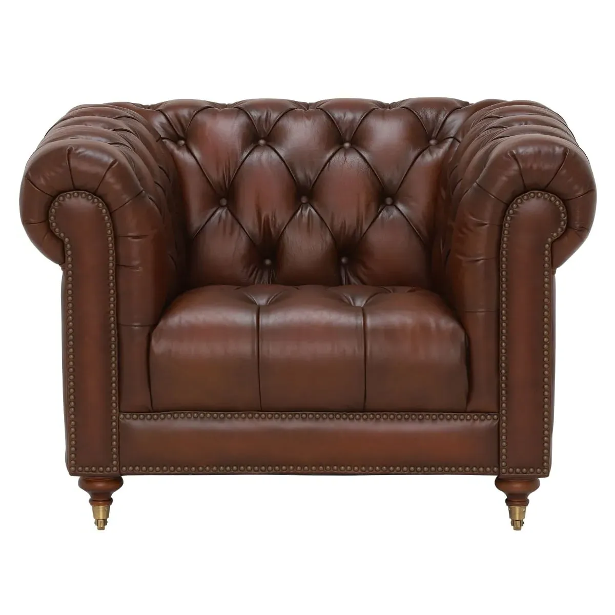 Ullswater Club Armchair - Brown, Leather