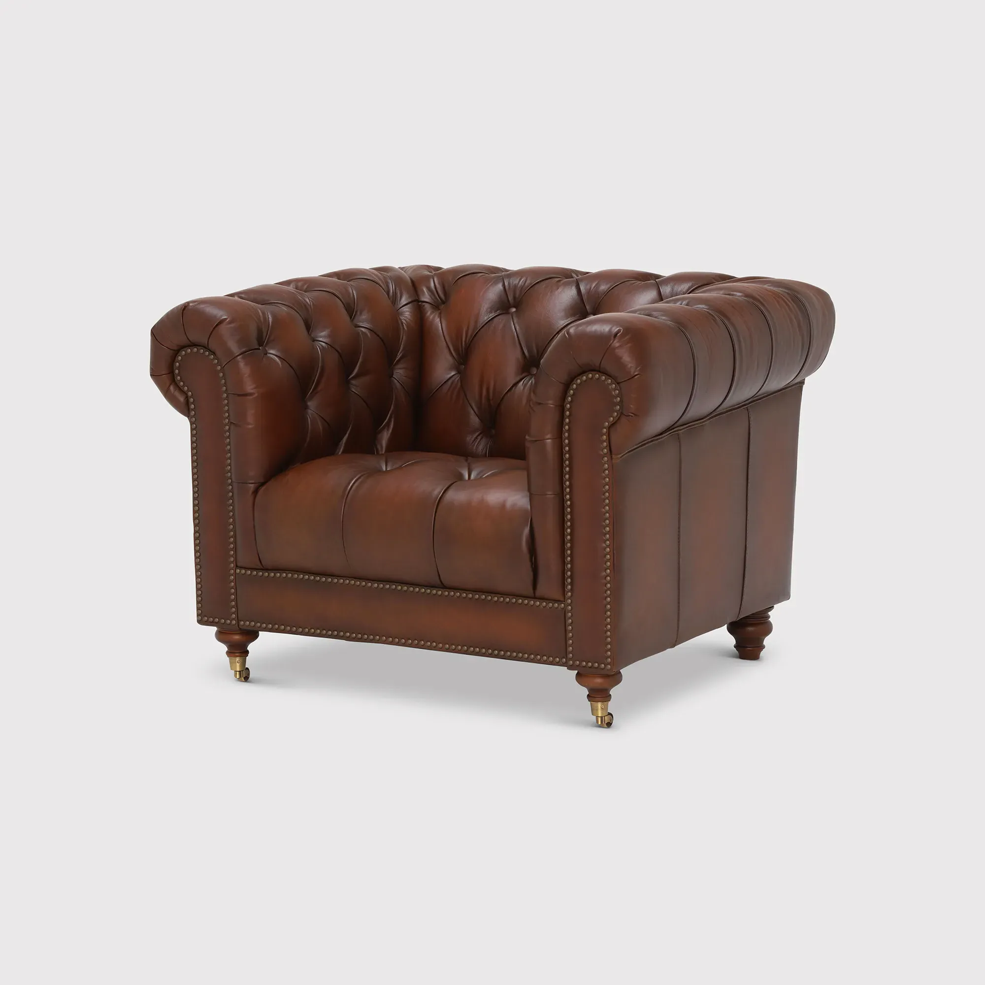 Ullswater Club Armchair - Brown, Leather