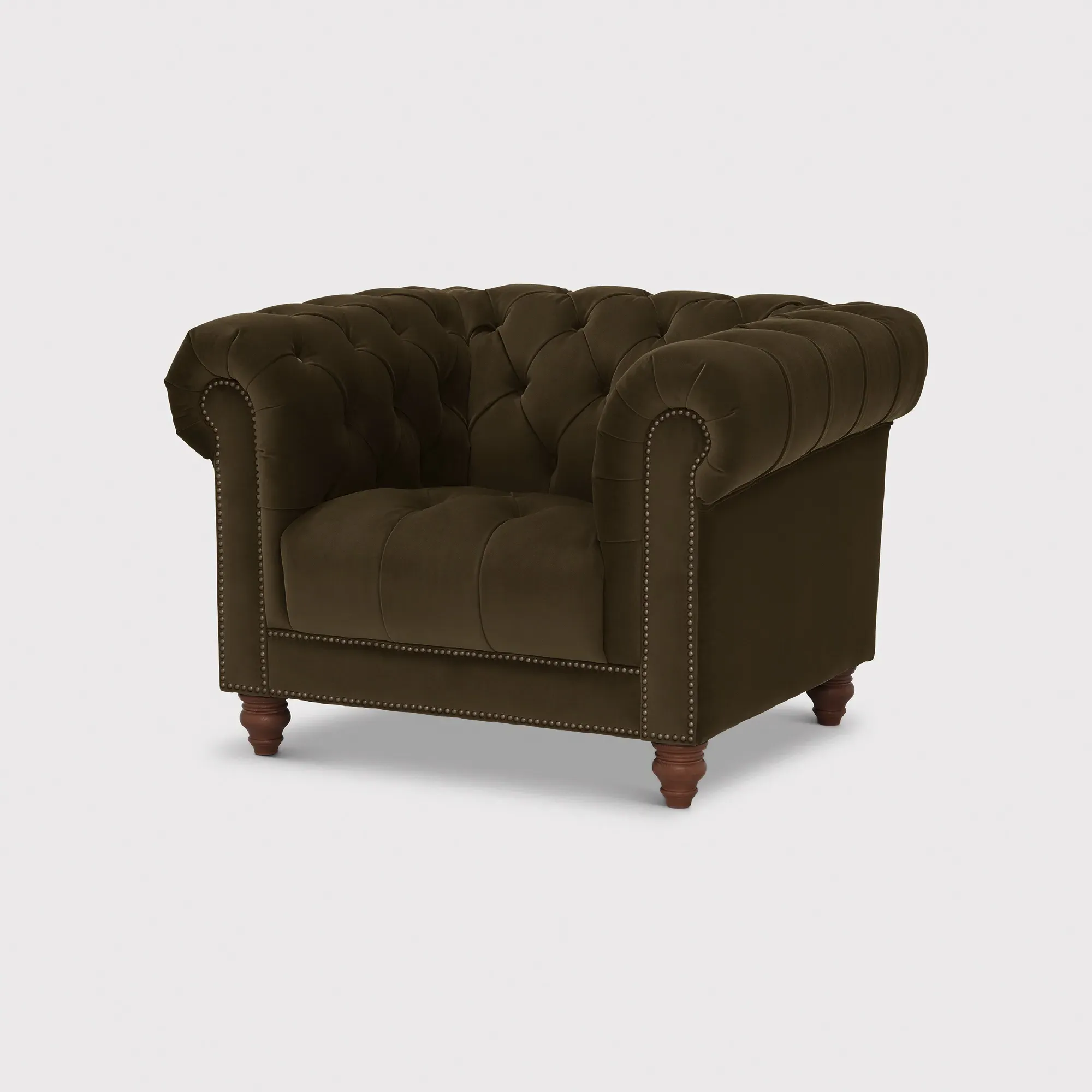 Ullswater Club Armchair - Green, Velvet image