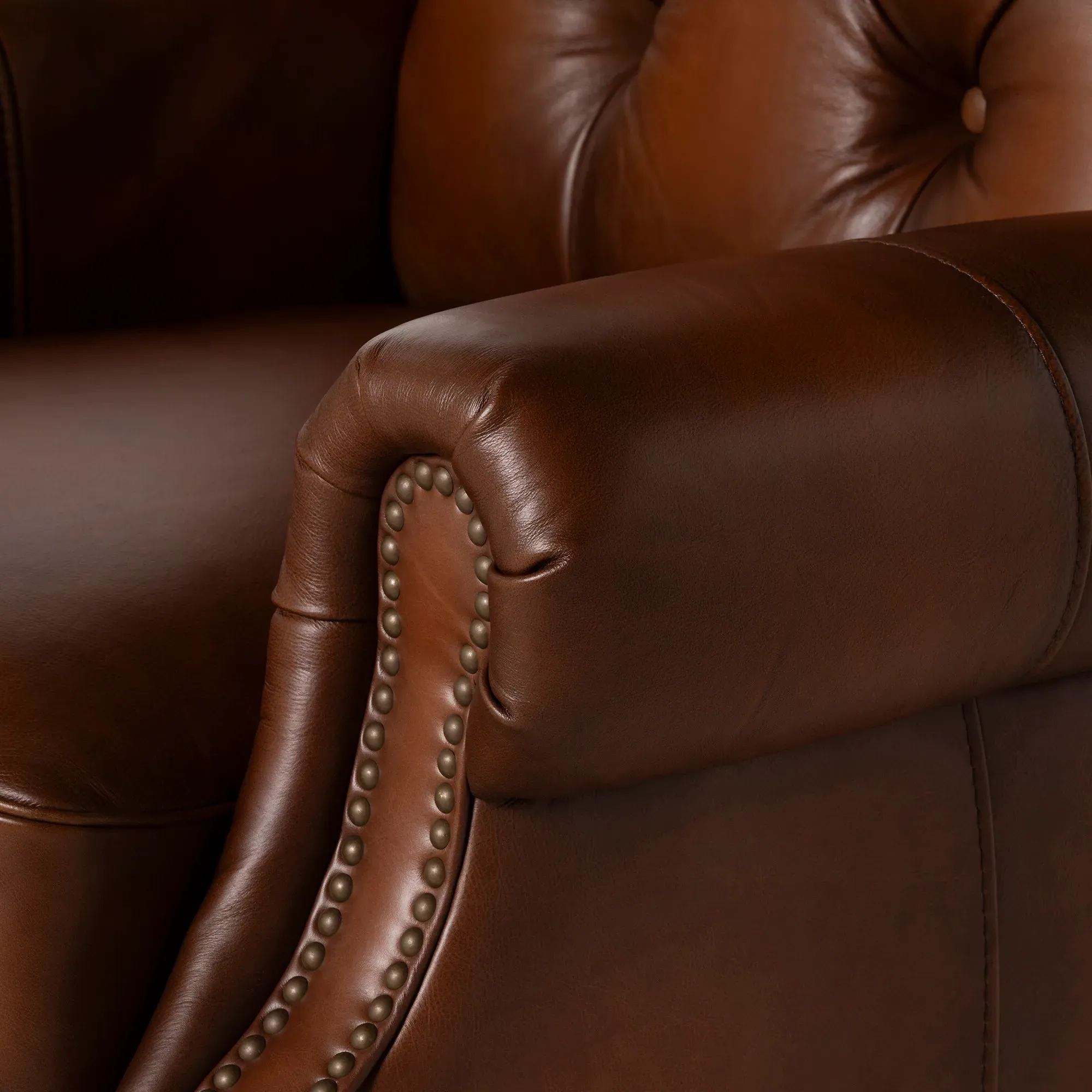 Ullswater Power Reclining Wing Chair - Brown Leather