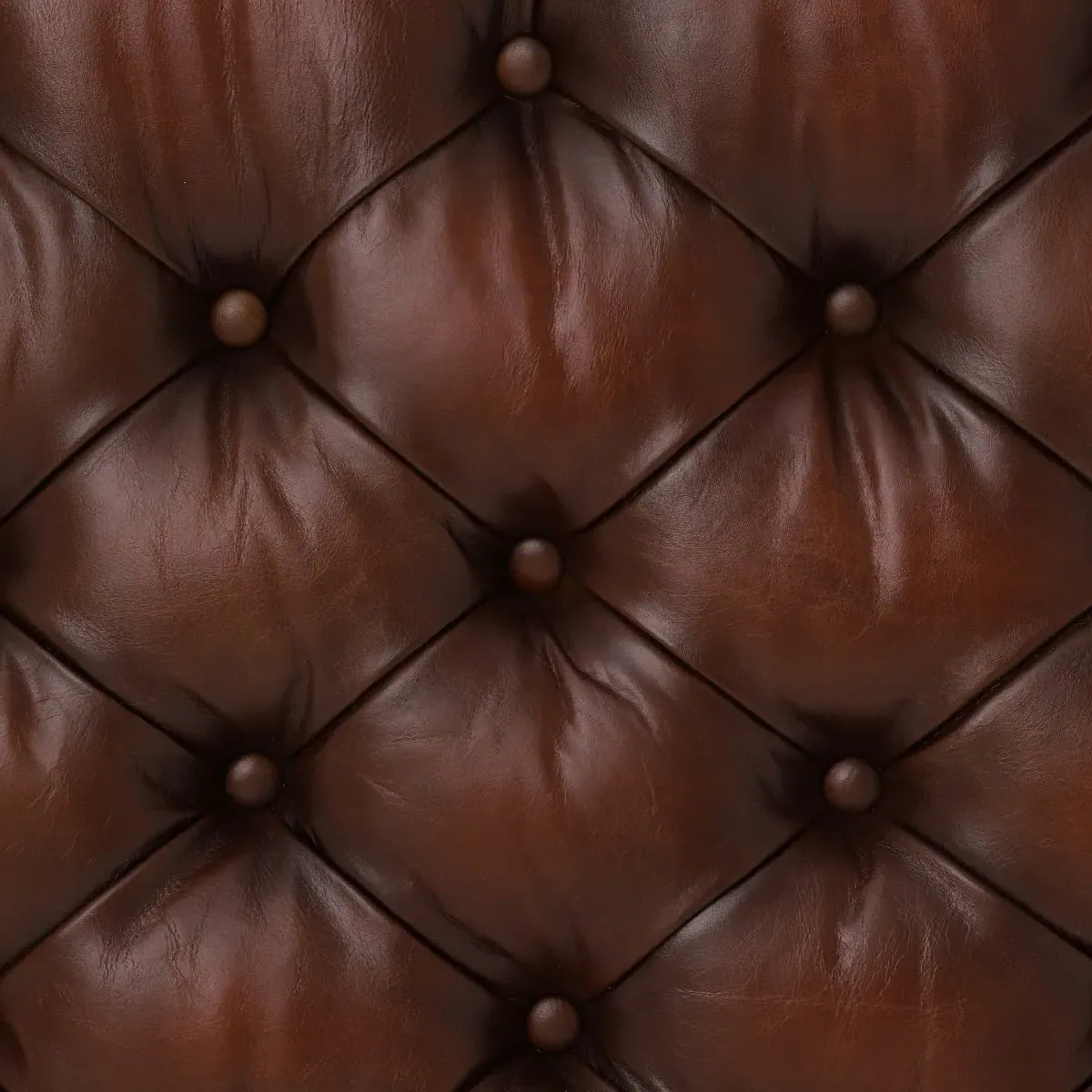 Ullswater Rectangular Footstool - Brown, Leather