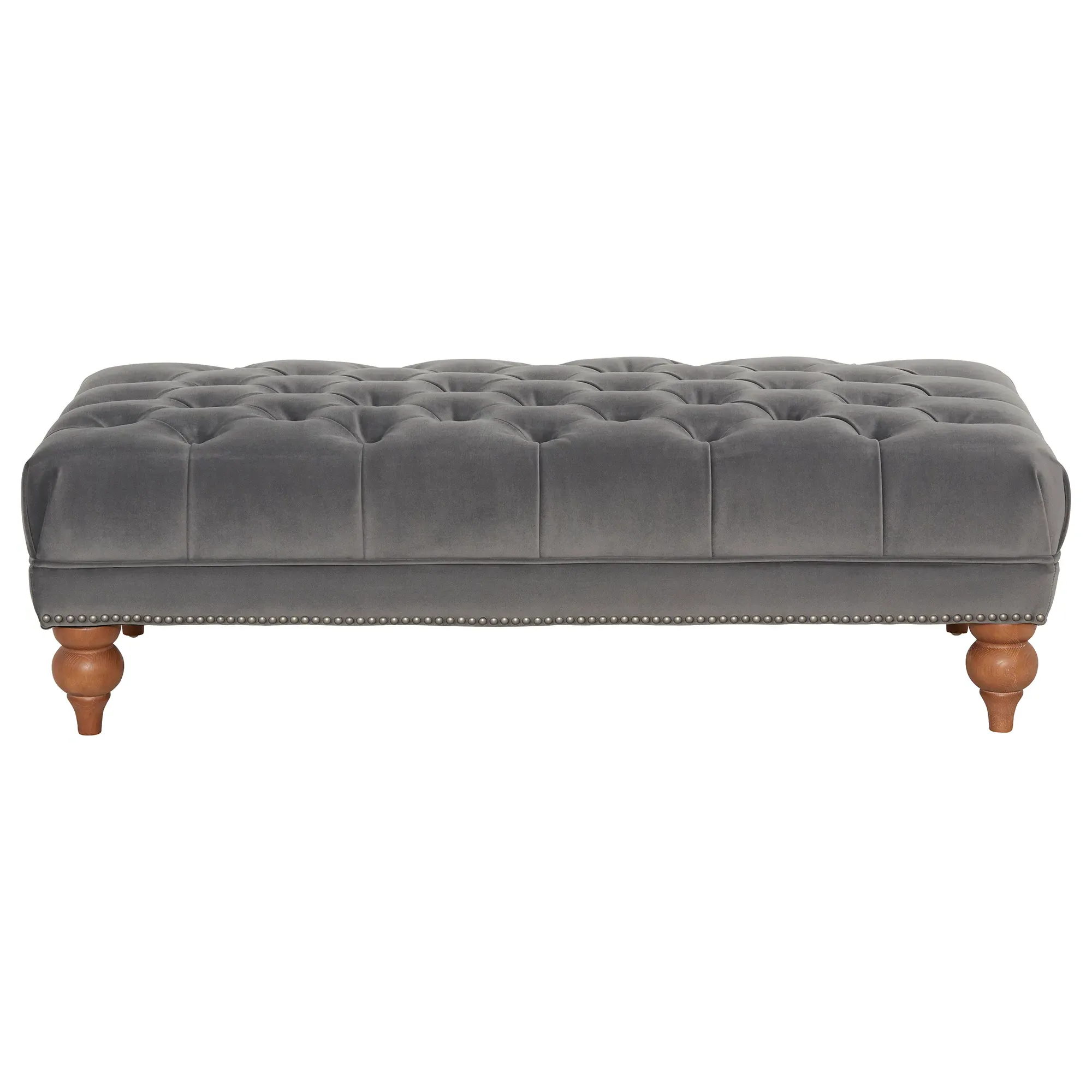 Ullswater Rectangular Footstool - Velvet