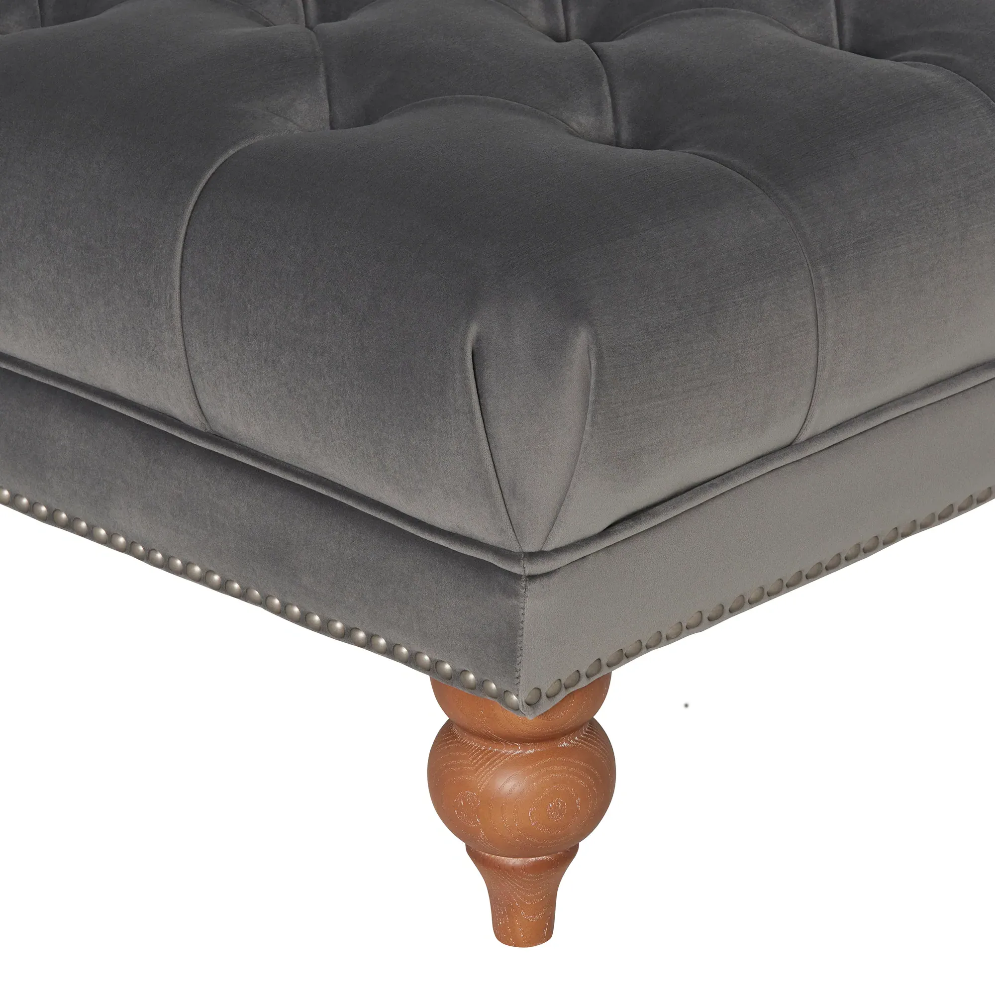 Ullswater Rectangular Footstool - Velvet