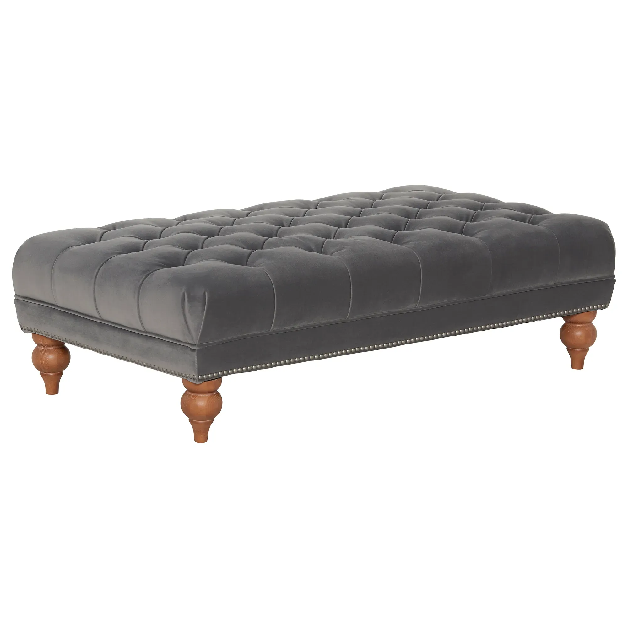 Ullswater Rectangular Footstool - Velvet