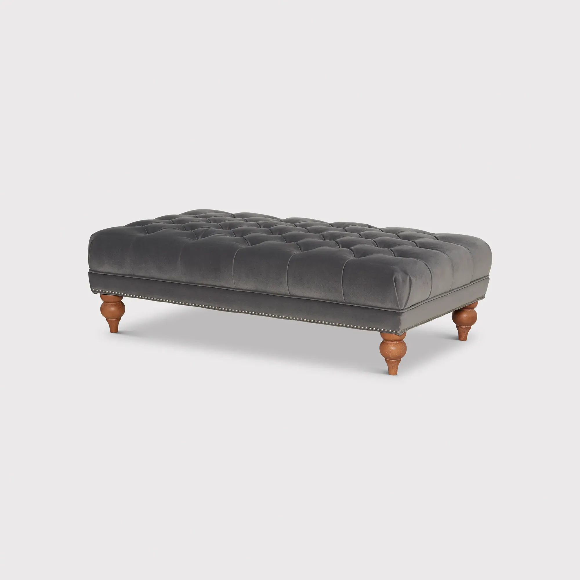 Ullswater Rectangular Footstool - Velvet image