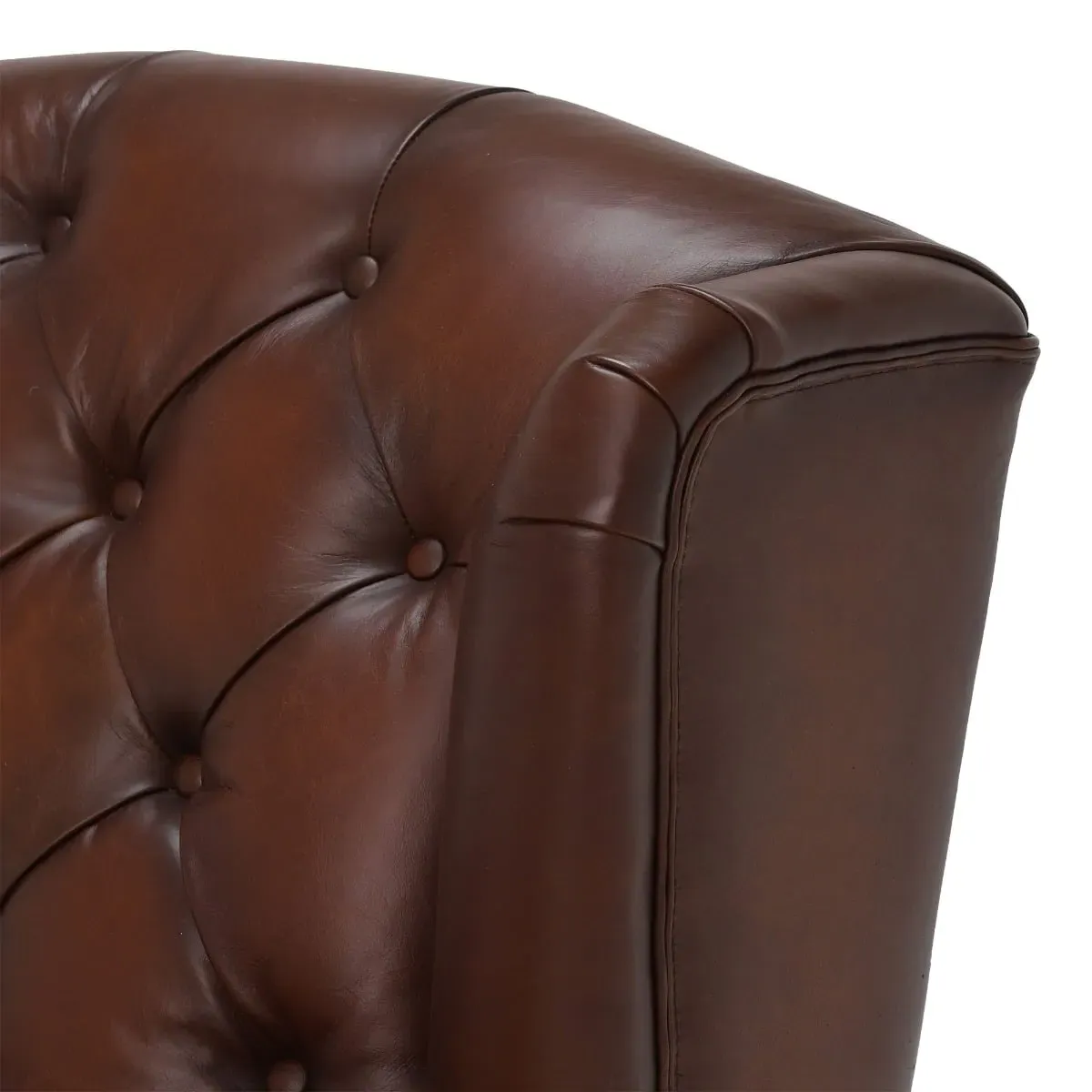 Ullswater Wing Armchair - Brown Leather