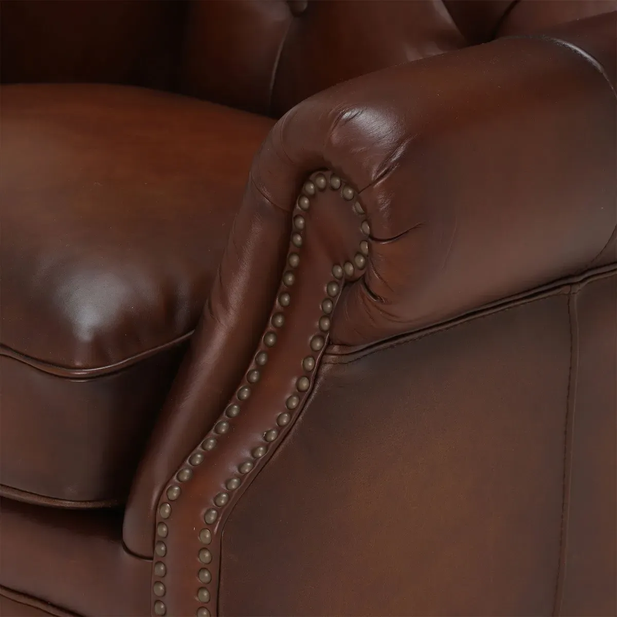 Ullswater Wing Armchair - Brown Leather