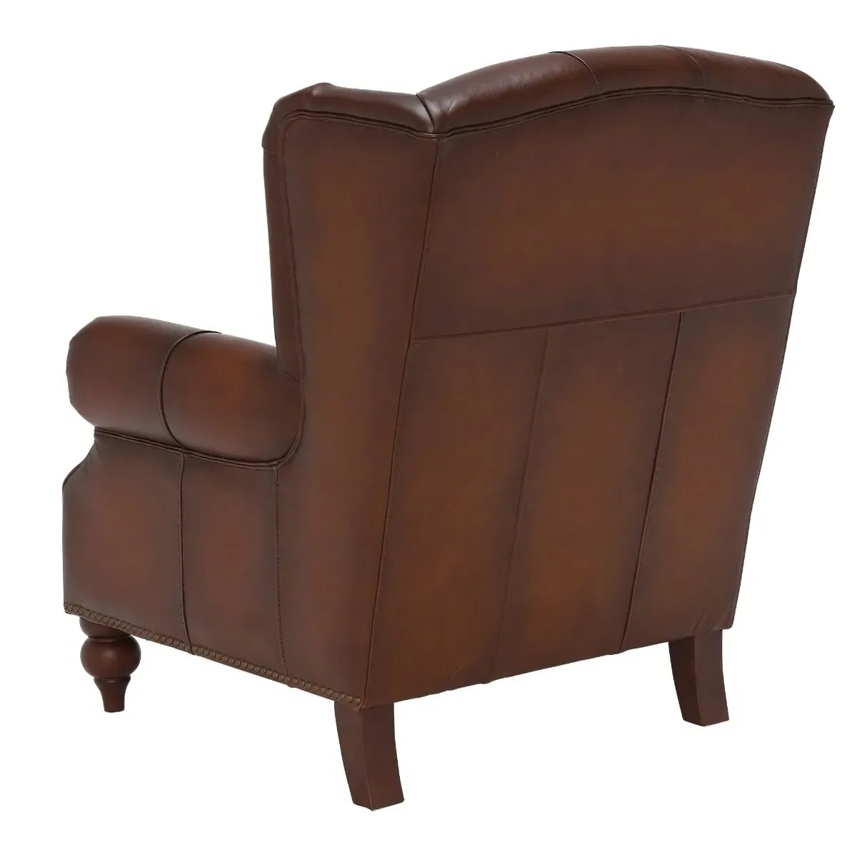 Ullswater Wing Armchair - Brown Leather
