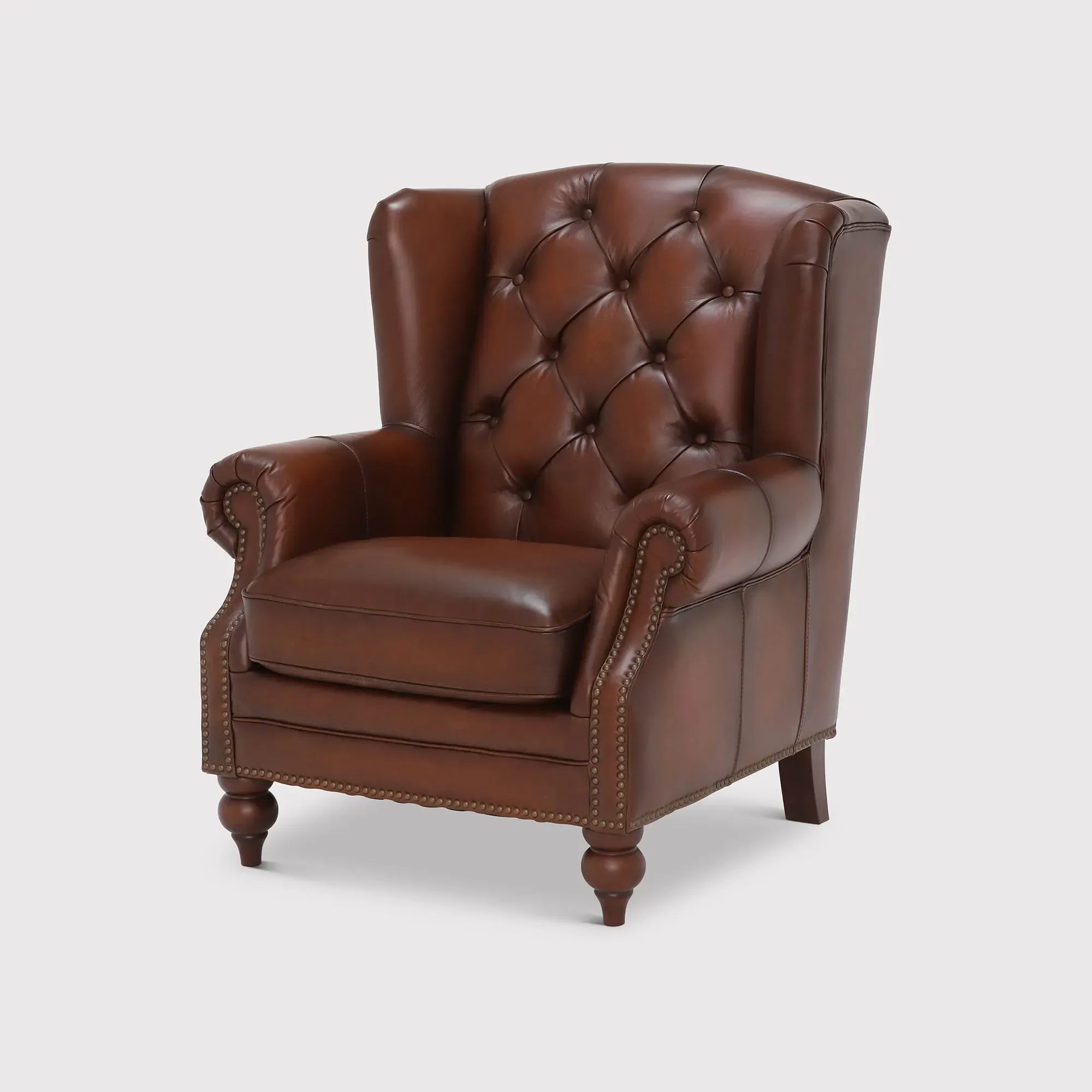 Ullswater Wing Armchair - Brown Leather image