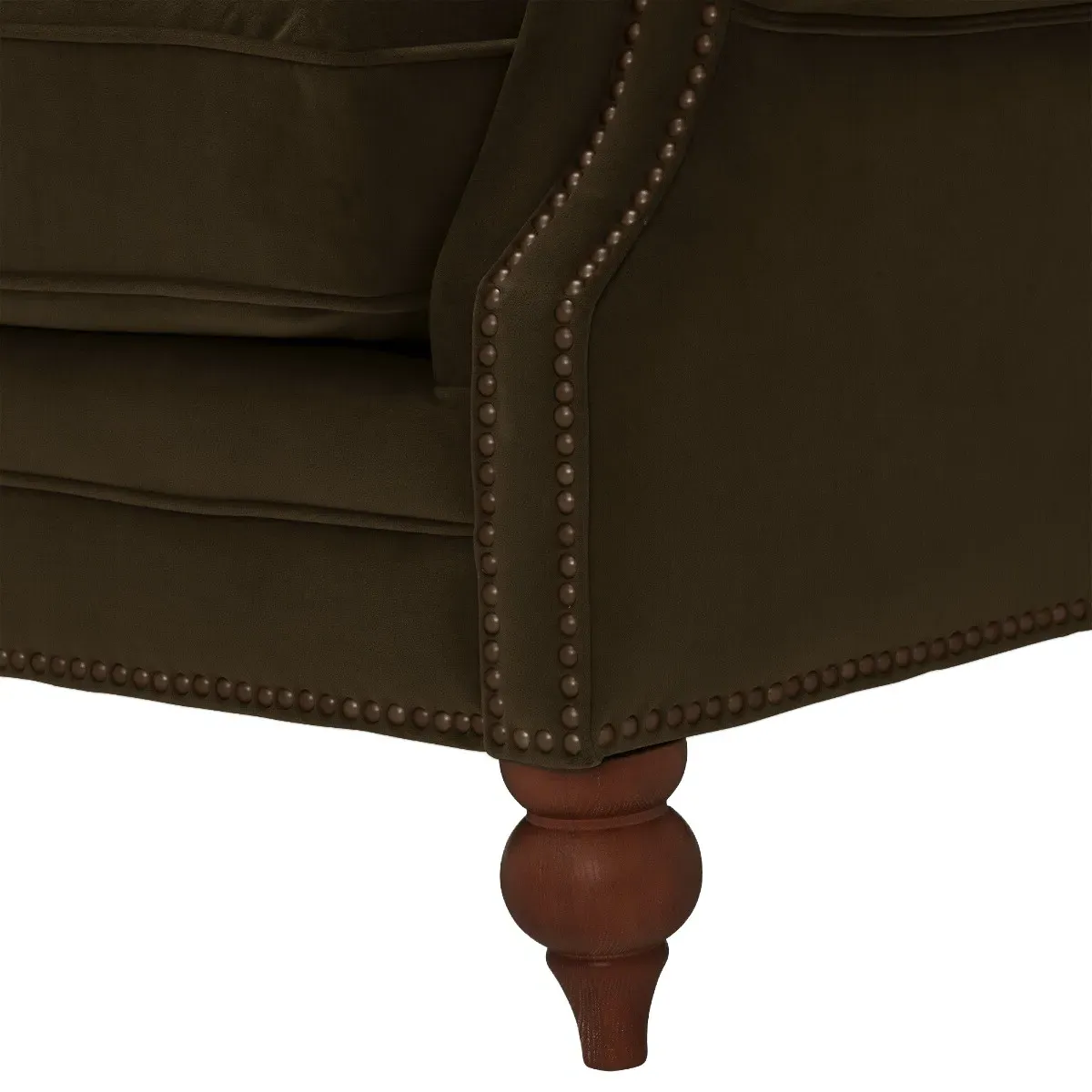 Ullswater Wing Chair - Green, Velvet