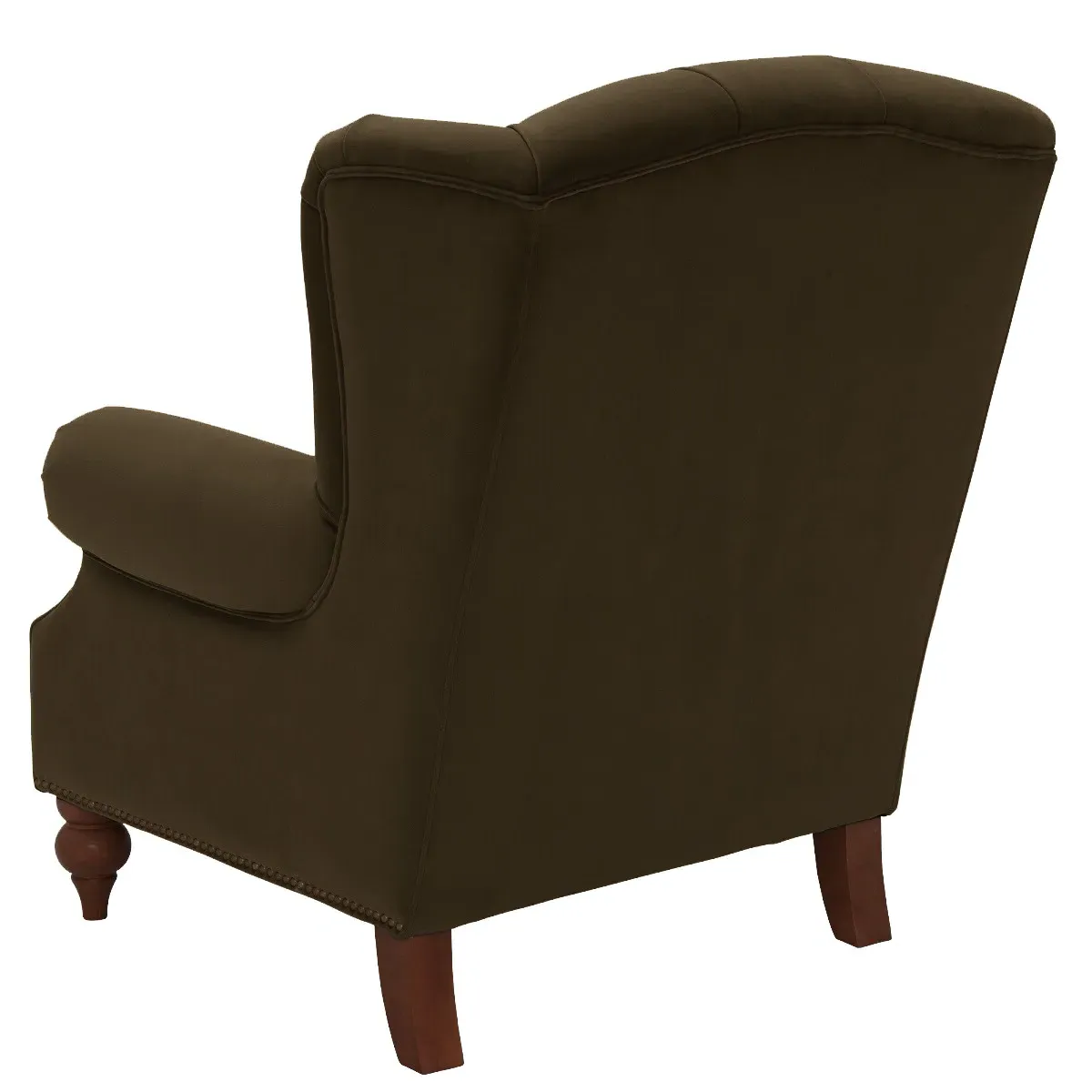 Ullswater Wing Chair - Green, Velvet