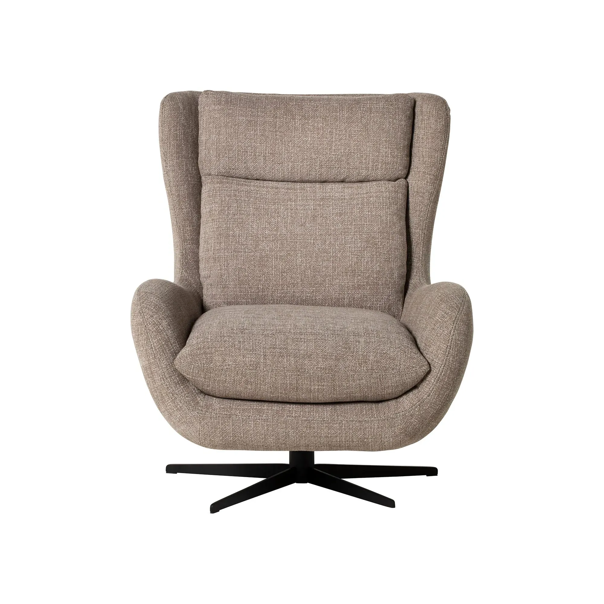 Uma Swivel Armchair - Neutral, Boucle
