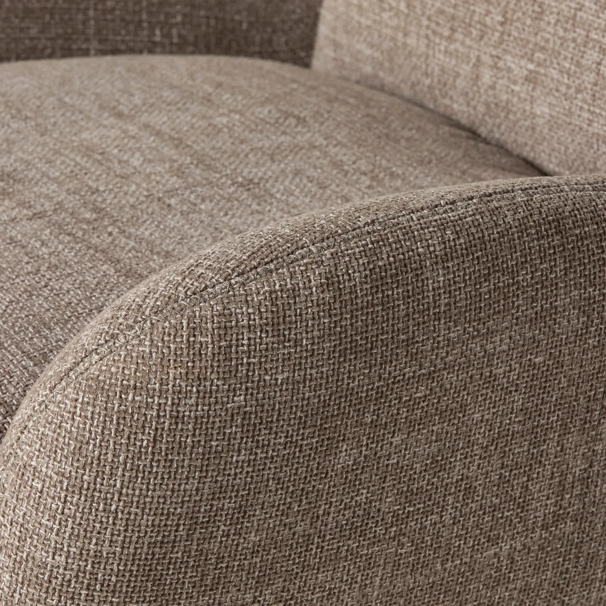 Uma Swivel Armchair - Neutral, Boucle