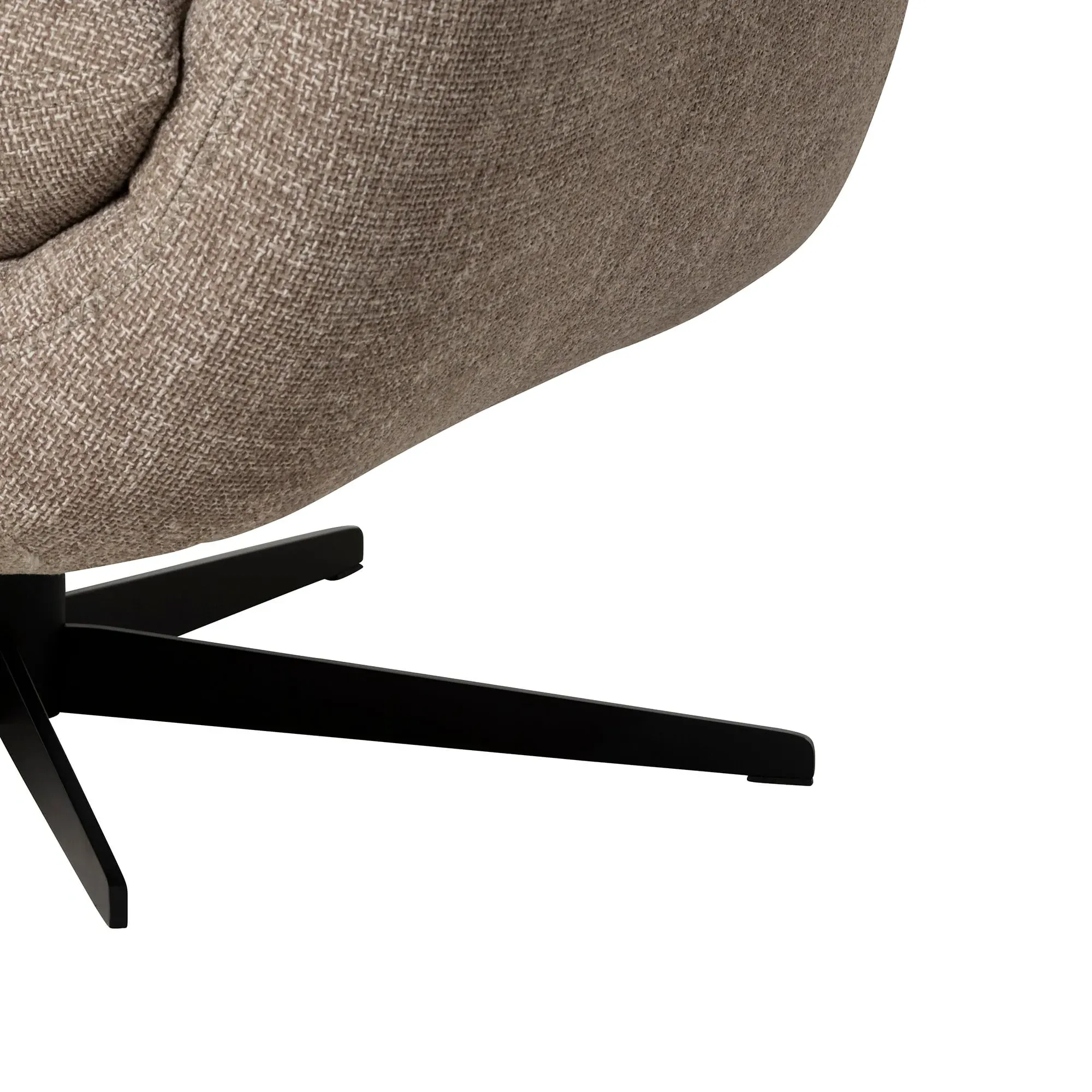 Uma Swivel Armchair - Neutral, Boucle