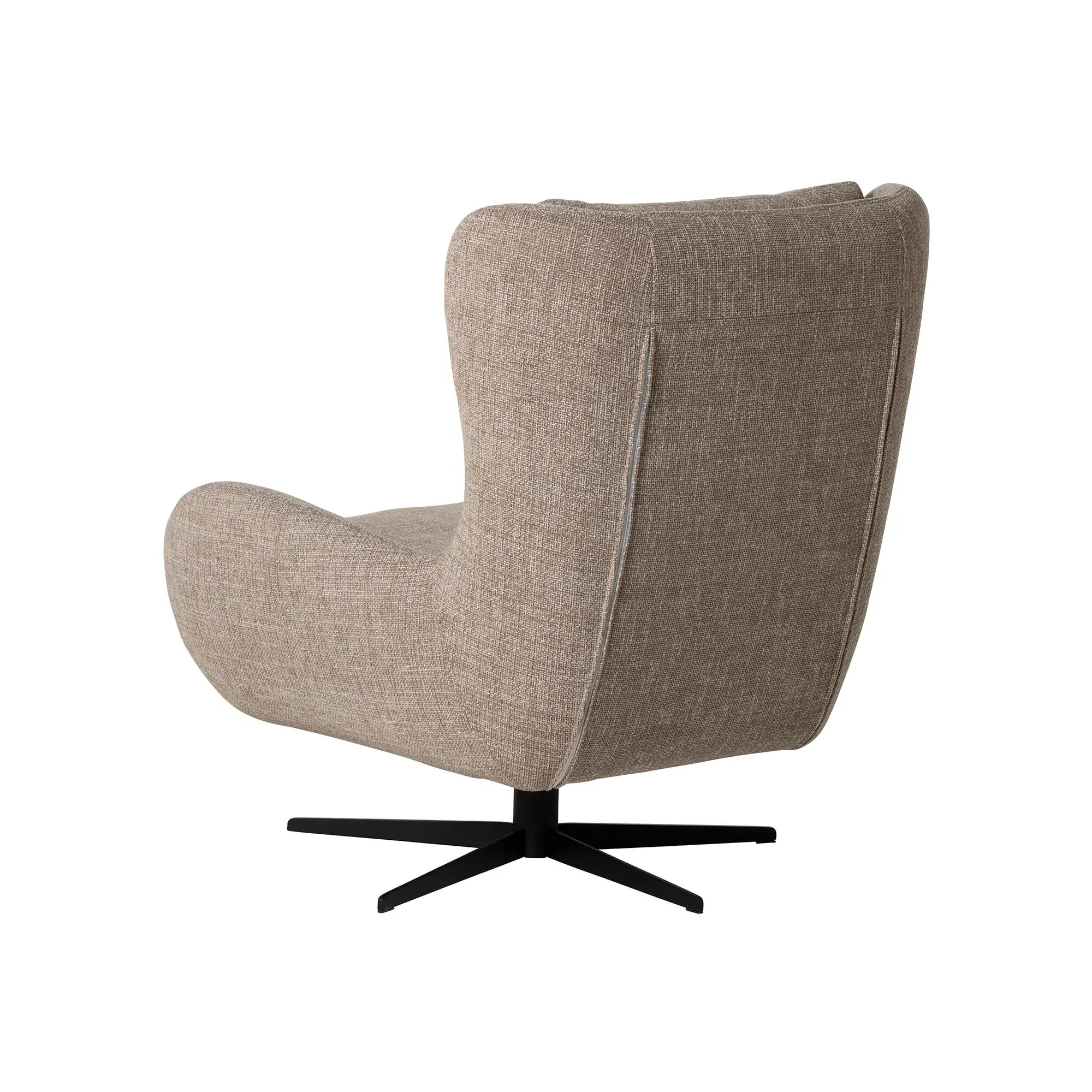 Uma Swivel Armchair - Neutral, Boucle