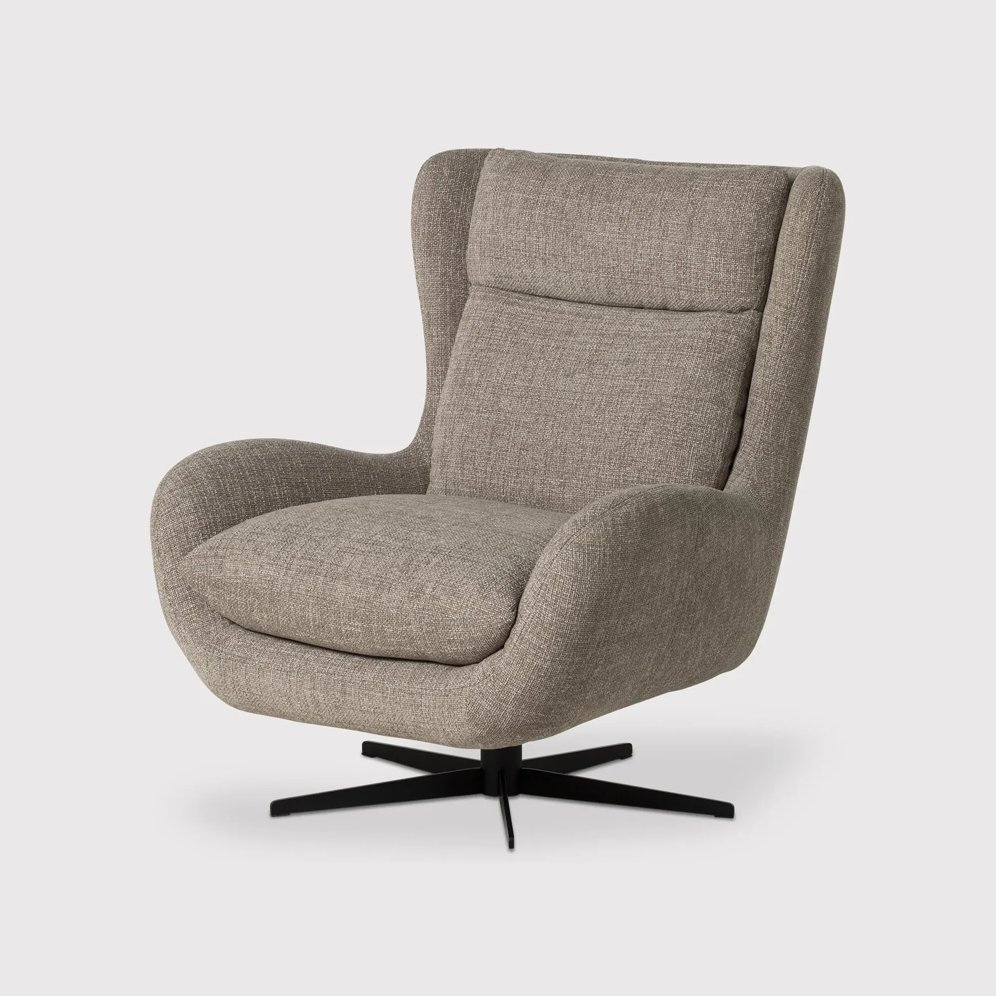 Uma Swivel Armchair - Neutral, Boucle image