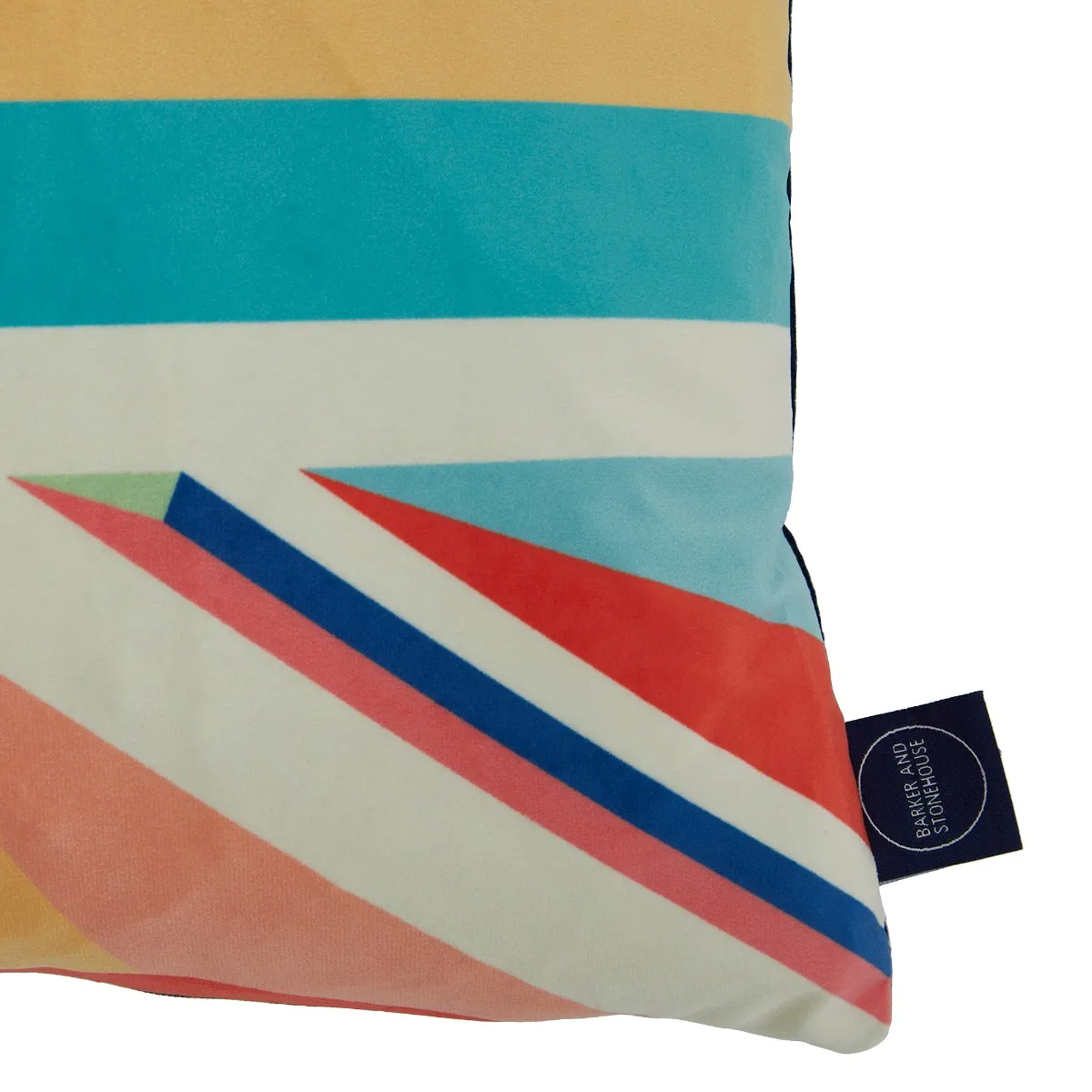 Union Jack Square Cushion - Blue, Fabric