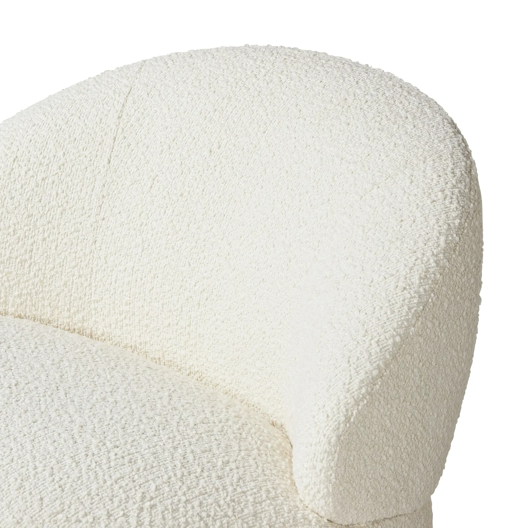 Ursa Swivel Armchair - White Fabric