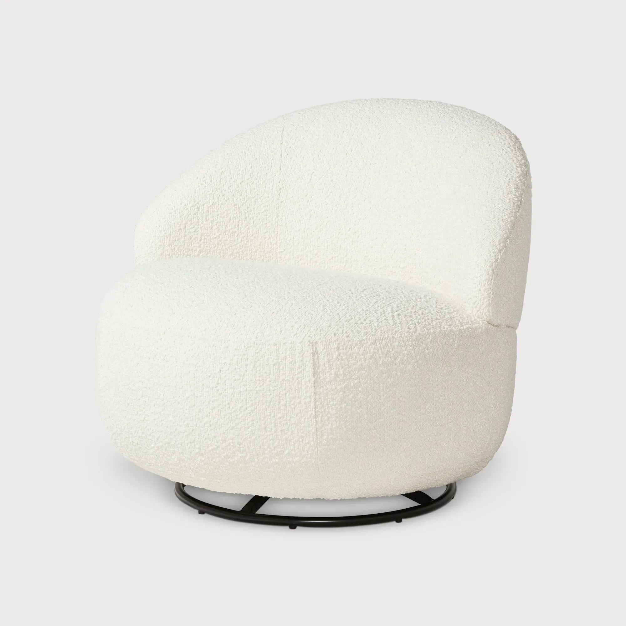 Ursa Swivel Armchair - White Fabric image