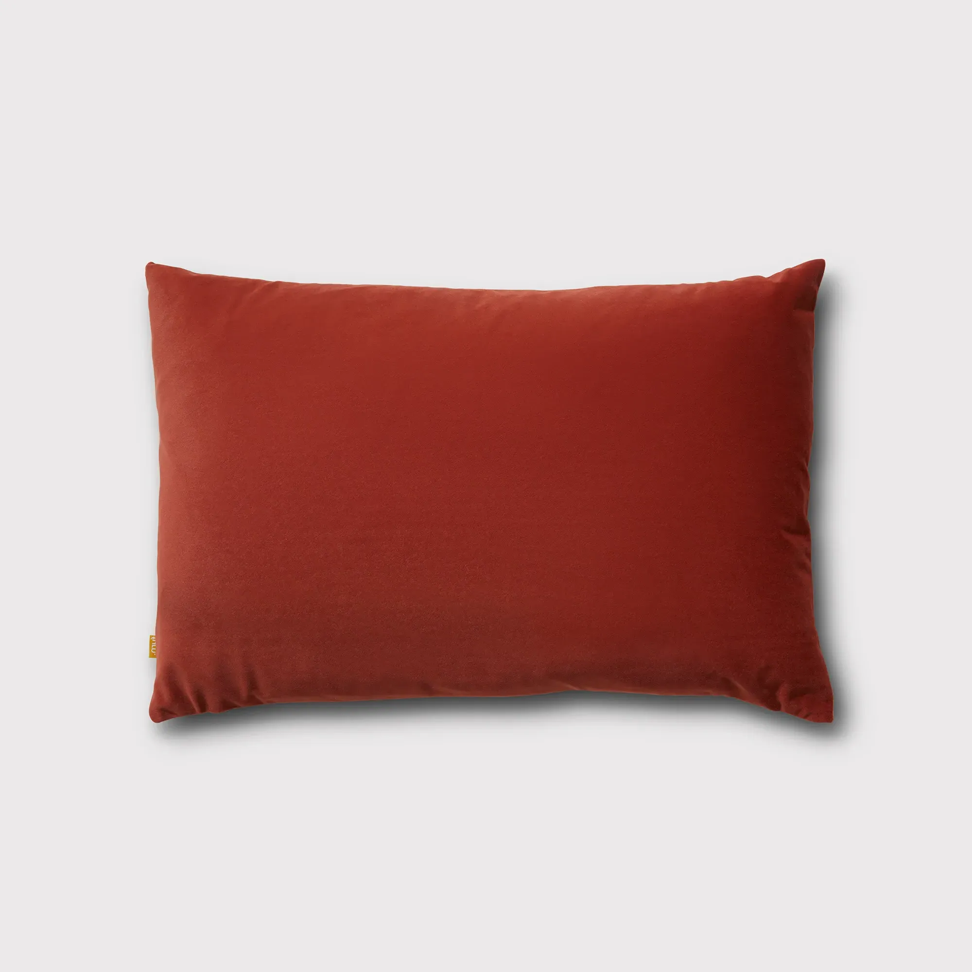 Velvet Square Cushion - Orange, Polyester image
