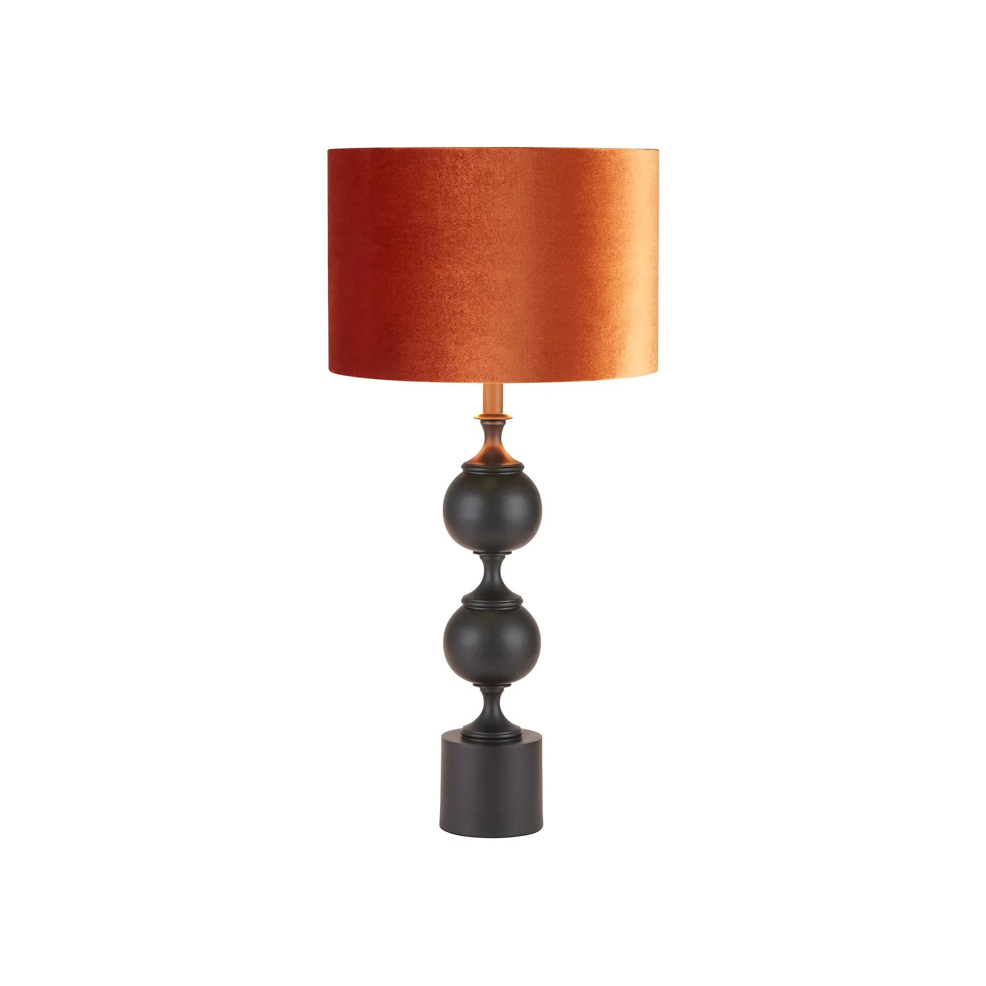 Velvet Terra Table Lamp - Orange, Metal