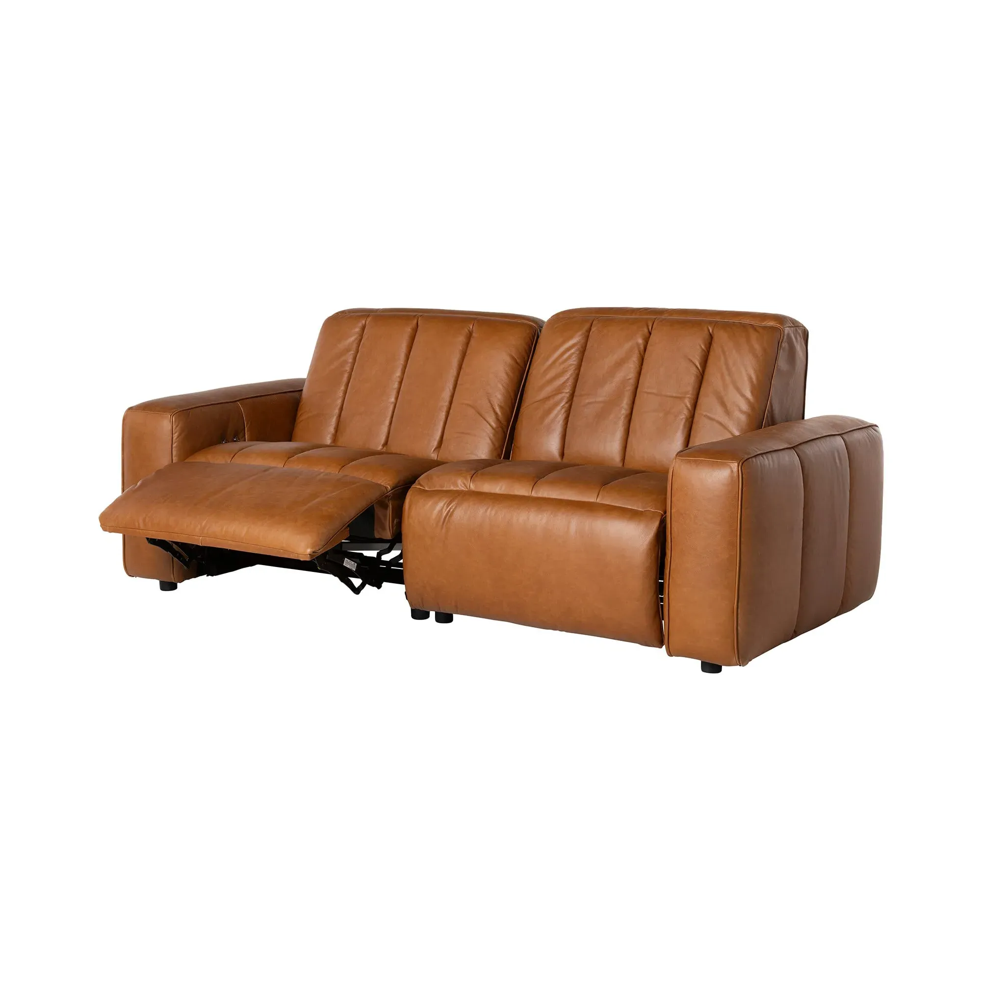 Ventura 3-Seater Reclining Sofa - Brown, Leather