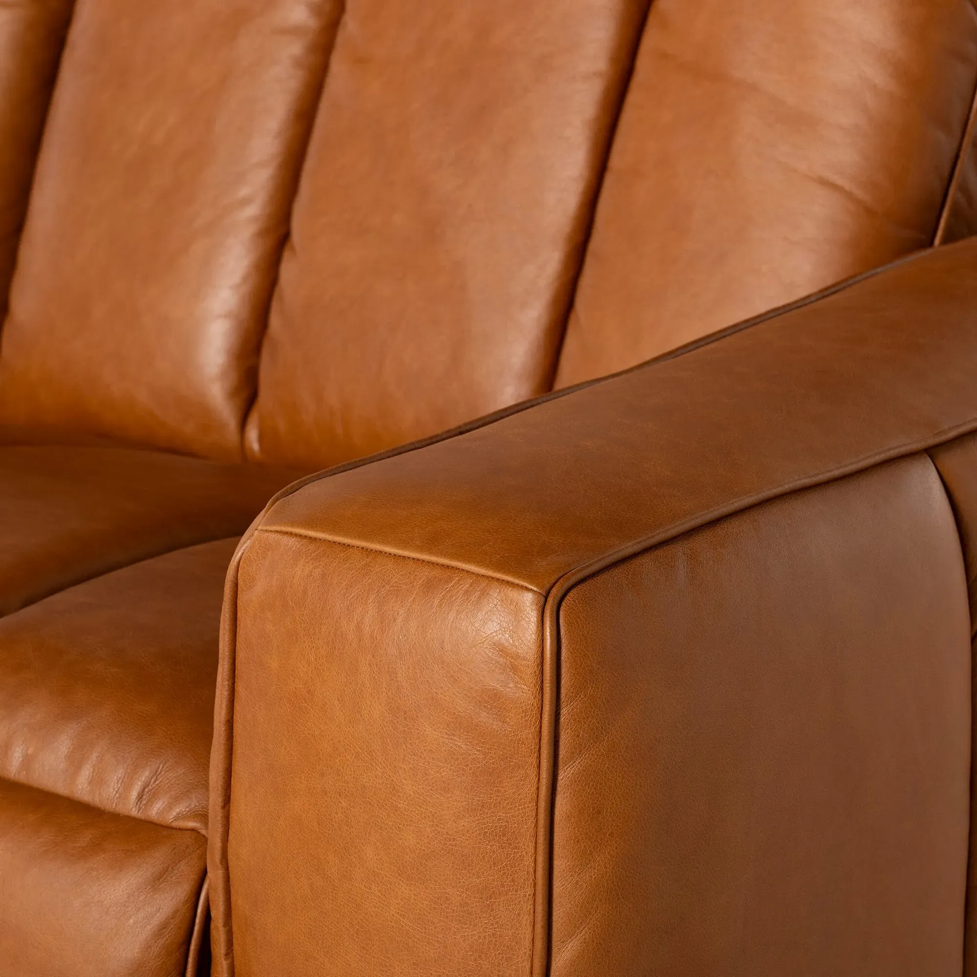 Ventura 3-Seater Reclining Sofa - Brown, Leather