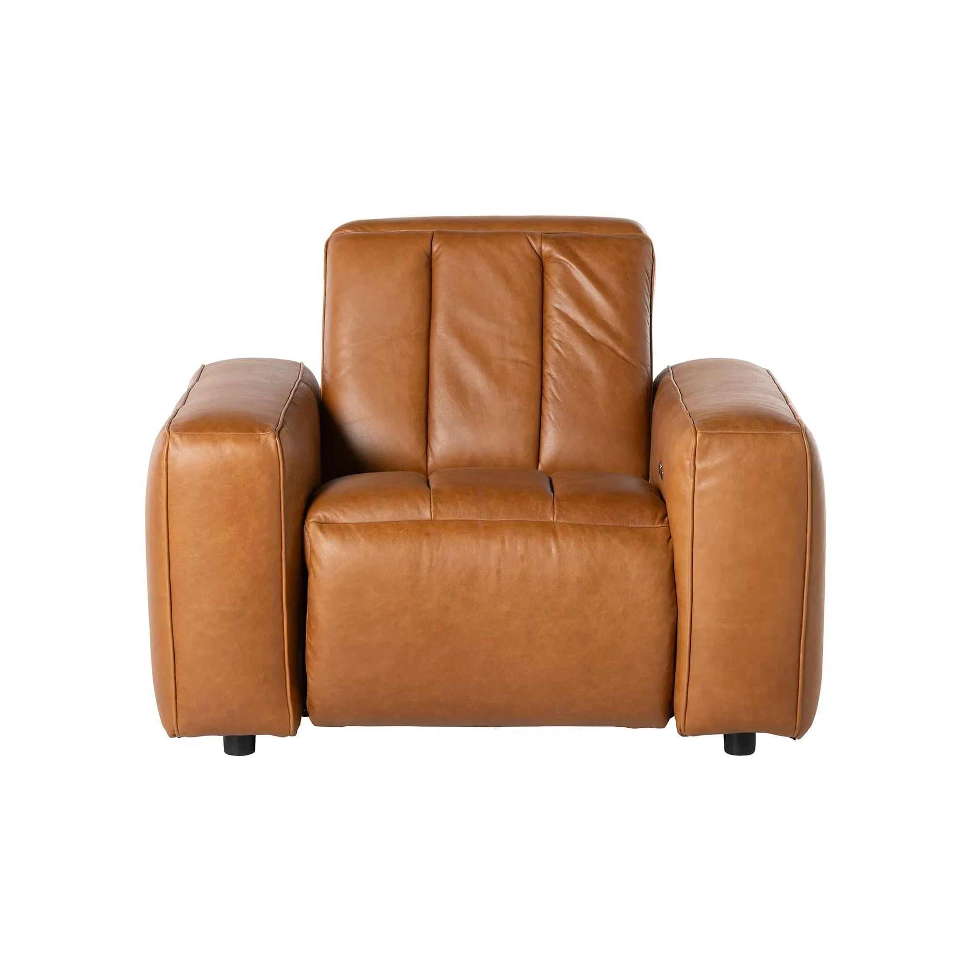 Ventura Reclining Snuggler Chair - Brown, Leather